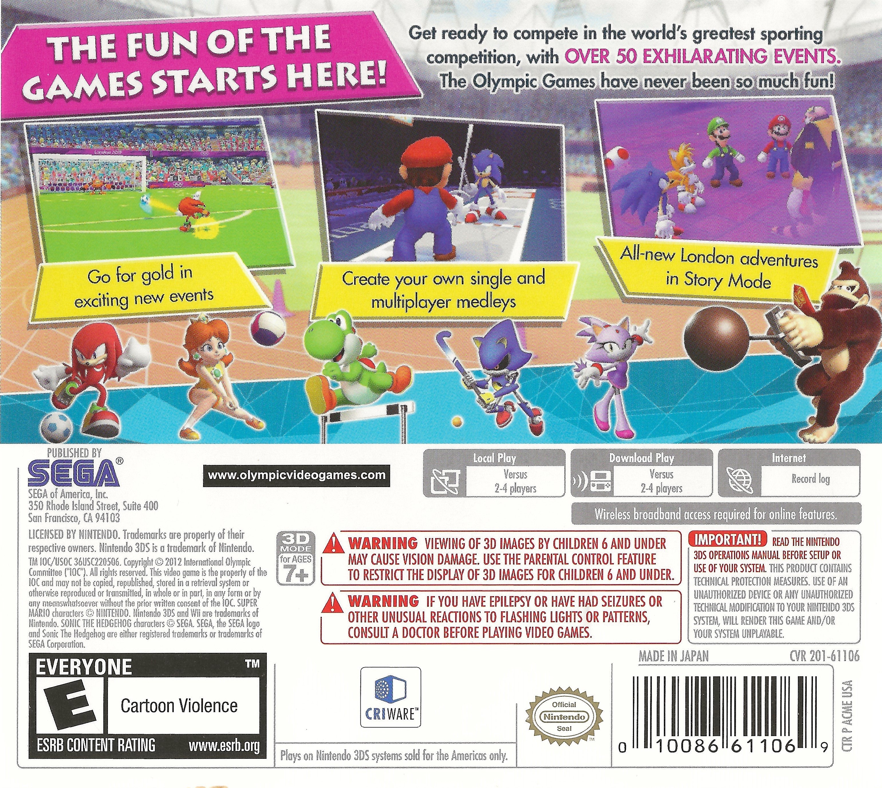 Mario & Sonic at the London 2012 Olympic Games - Nintendo Wii Sports Video Game for Kids & Adults - Fun Family Party & Multiplayer Competition