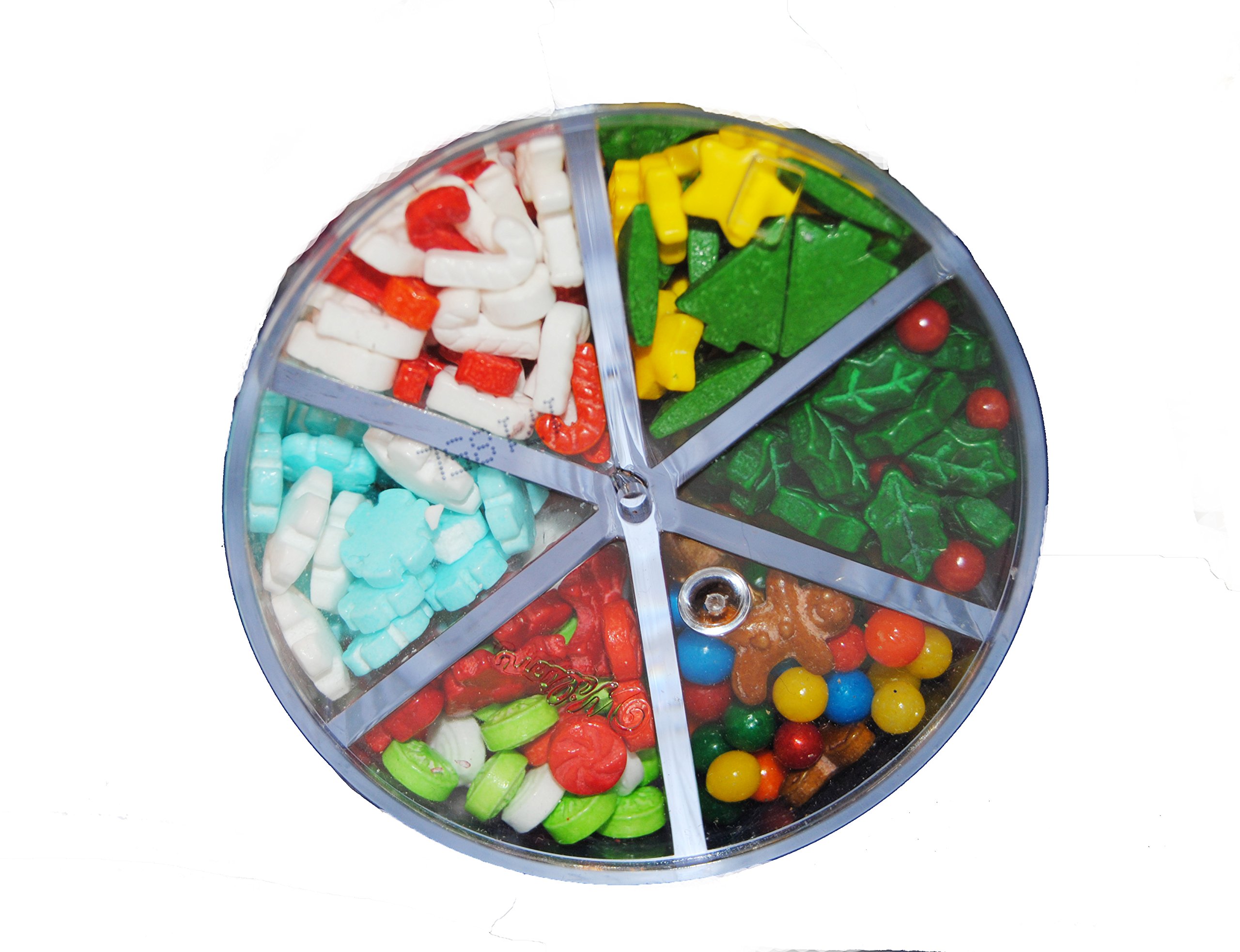 Colorful Christmas Sprinkles 6-Cell Mix - Holiday Baking Decorations for Cookies, Cakes, and Cupcakes | Xmas Party Food Decor