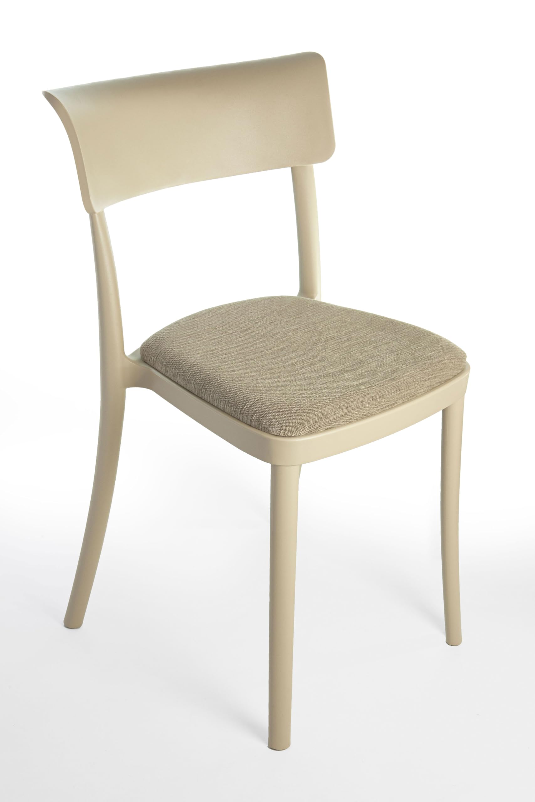 Bellelli Design Modern Velvet Upholstered Dining Chair - Polypropylene Frame with Plush Velvet Cushion - Perfect for Kitchen, Dining Room, Bar & Restaurant - SARETTA Set of 6 Beige Chairs for Elegant Home Decor