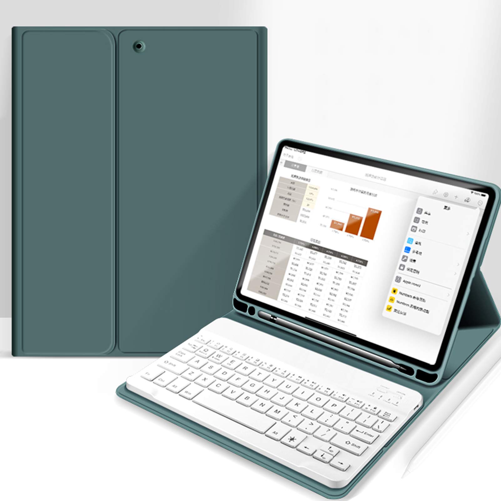 Premium Detachable Wireless Bluetooth Keyboard Case for iPad 6th/5th Gen 9.7