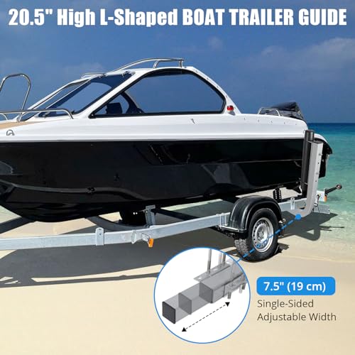 GARVEE 2PCS Rustproof Galvanized Steel Trailer Guide Poles - 20.5