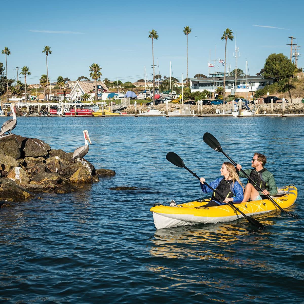 Advanced Elements StraitEdge2 Pro Tandem Inflatable Kayak - 2-Person Lightweight Foldable Kayak for Lakes, Rivers & Ocean Adventures