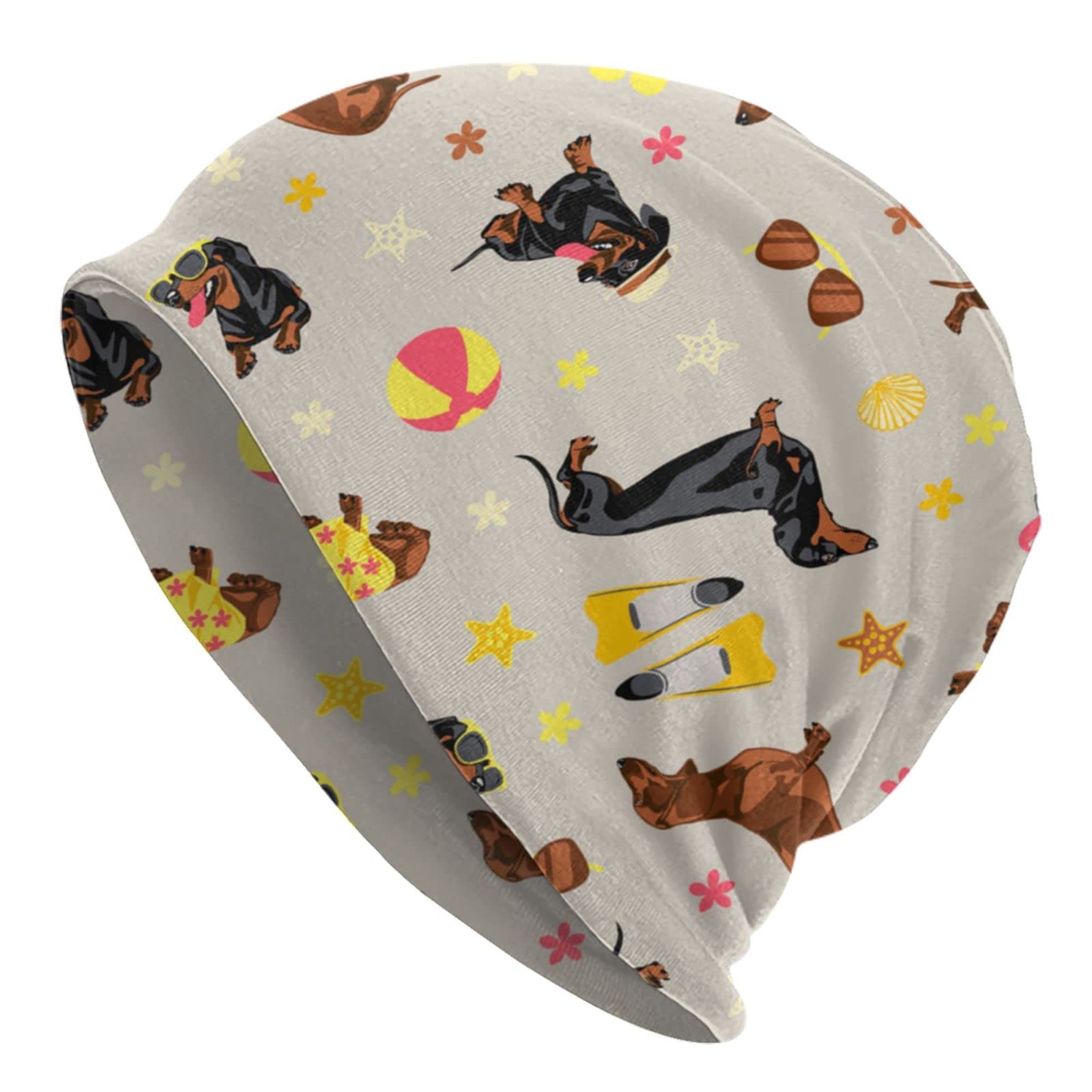 Cute Dachshund Sausage Dog Beanie Hat - Warm Slouchy Knit Skull Cap for Men & Women - Perfect Winter Gift & Outdoor Activities Accessory