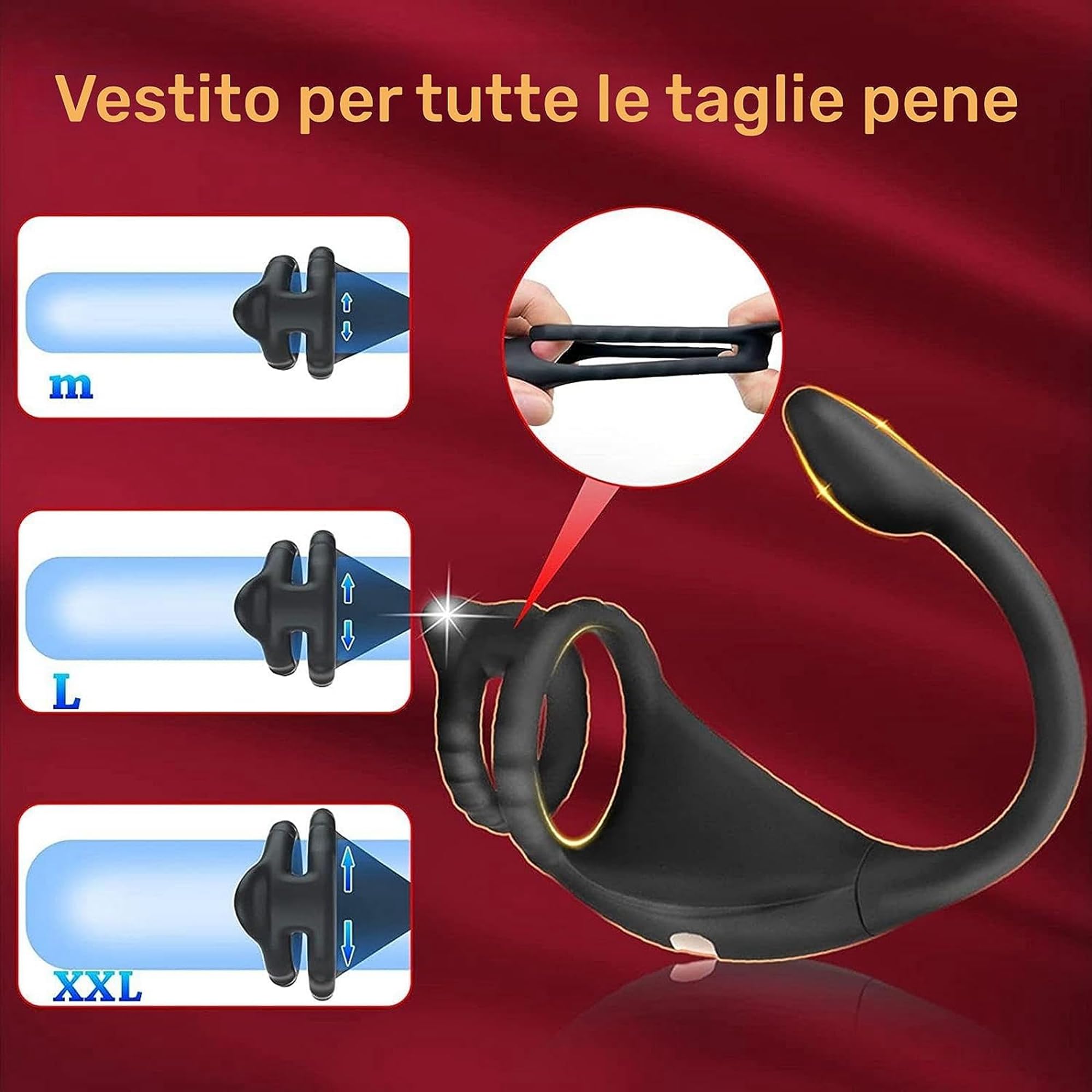 3 in 1 Remote Control Anal Plug Vibrator for Men & Women - Prostate Massager with 9 Vibration Modes, Cock Ring for Couples Play - Perfect for Solo or Partnered Anal Stimulation and Pleasure