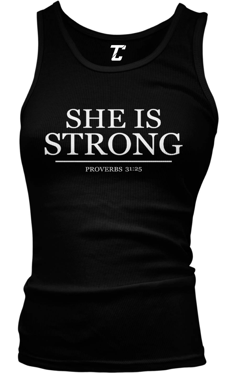 She is Strong - Motivational Workout Tank Top for Women | Gym & Fitness Apparel | Perfect for Running, Yoga & Training