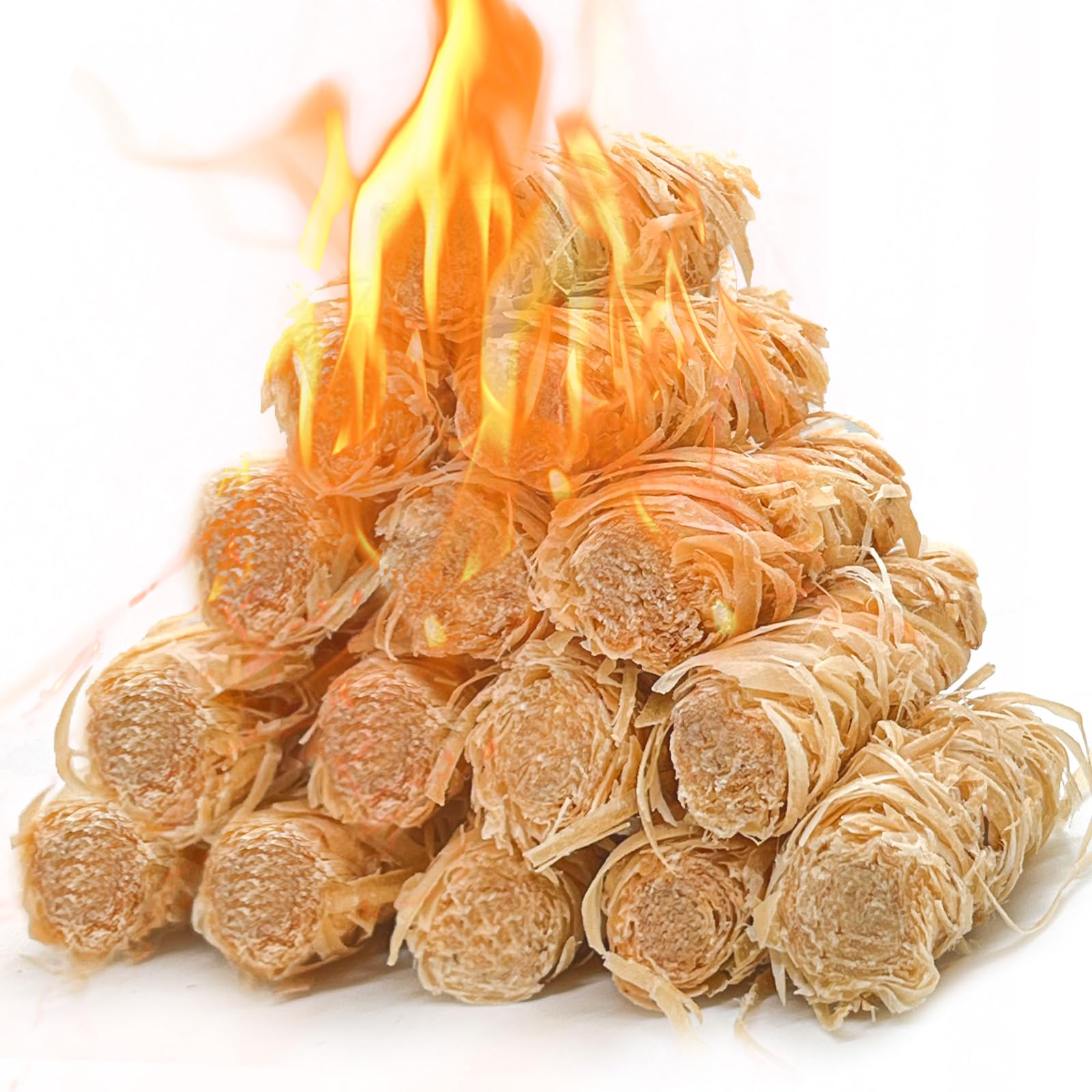 150 PCS Natural Fire Starter for Fireplace - Waterproof Fire Starters for BBQ, Pizza Oven, Fire Pit & Camping | Quick Light Charcoal & Wood Firestarter for Outdoor Cooking, Bonfires & Emergency Use