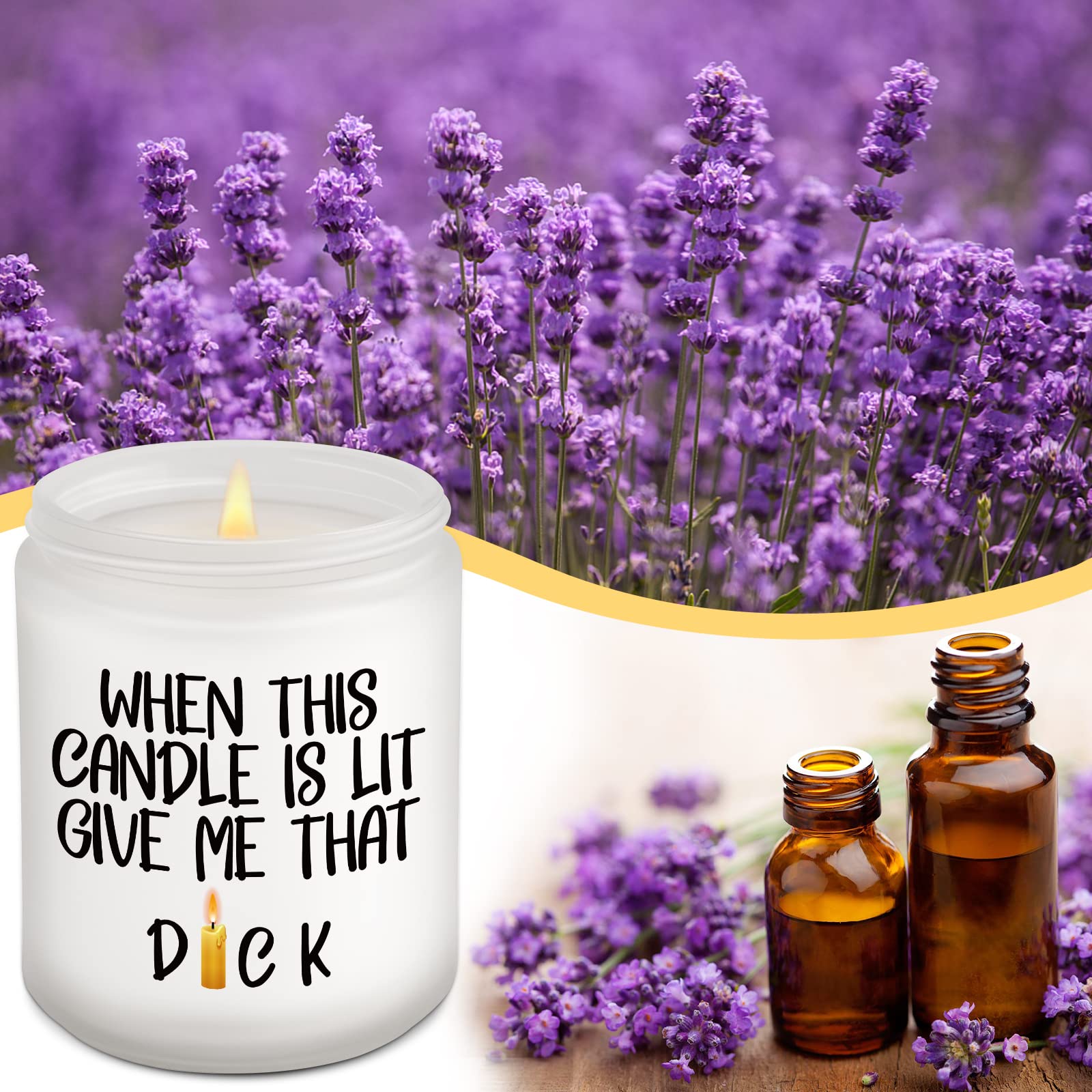 Lavender Scented Candle for Men - Romantic Valentine's Day Gift for Husband & Boyfriend | Anniversary, Birthday & Galentine's Day Present | Relaxing Aromatherapy for Home, Office & Spa Decor