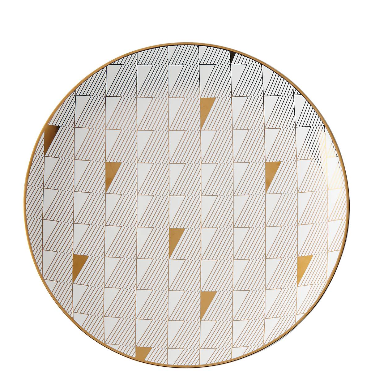 Trianna White Gold Salad Plate - Elegant 10-Inch Dinner Plate Set for Fine Dining, Parties & Home Decor | Dishwasher Safe & Durable Porcelain