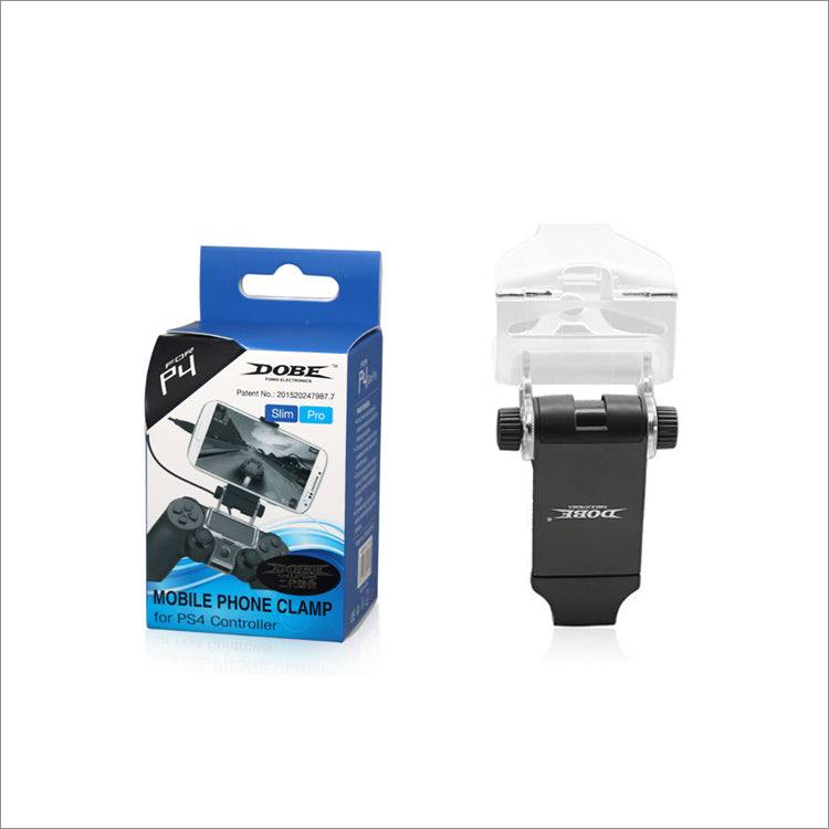 Dobe PS4 Controller Phone Clip Mount Holder - Compatible with Sony Playstation 4 DualShock 4 Controller - Black | Gaming Accessory for Mobile & Console Play