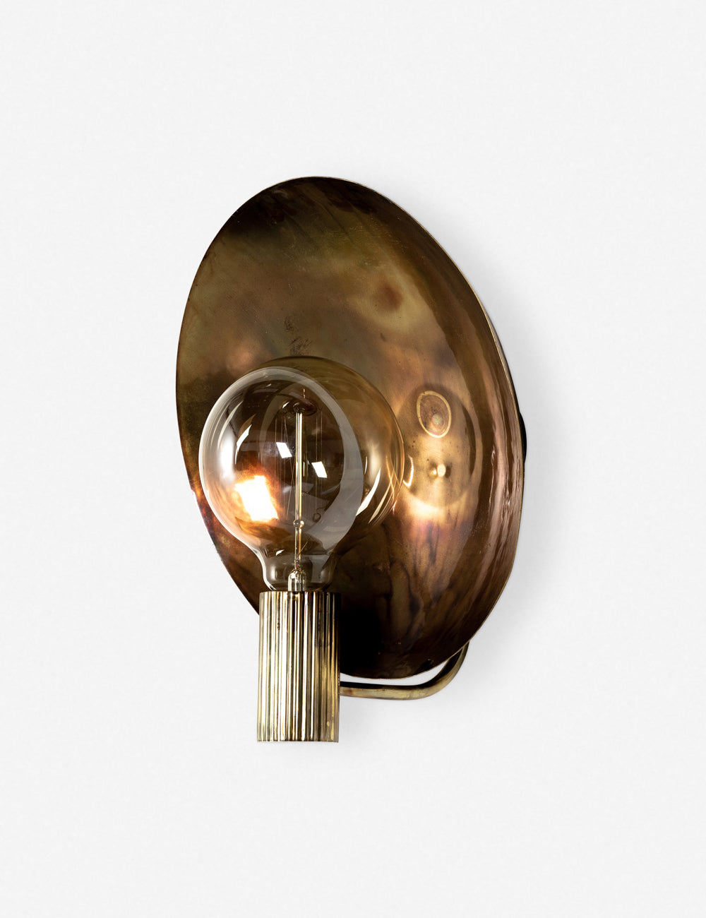 Edgar Sconce Wall Light - Modern Brass Wall Sconce with Clear Glass Shade for Bedroom, Living Room & Hallway Lighting Decor