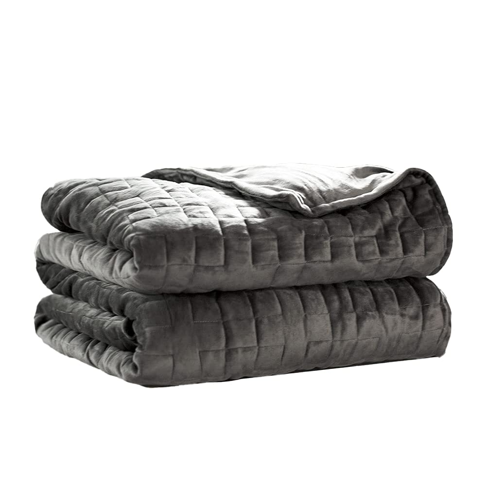 Cariloha Weighted Blanket - Ultra Soft & Washable Queen Size Weighted Blanket for Adults - Black Onyx - Perfect for Stress Relief, Anxiety & Better Sleep