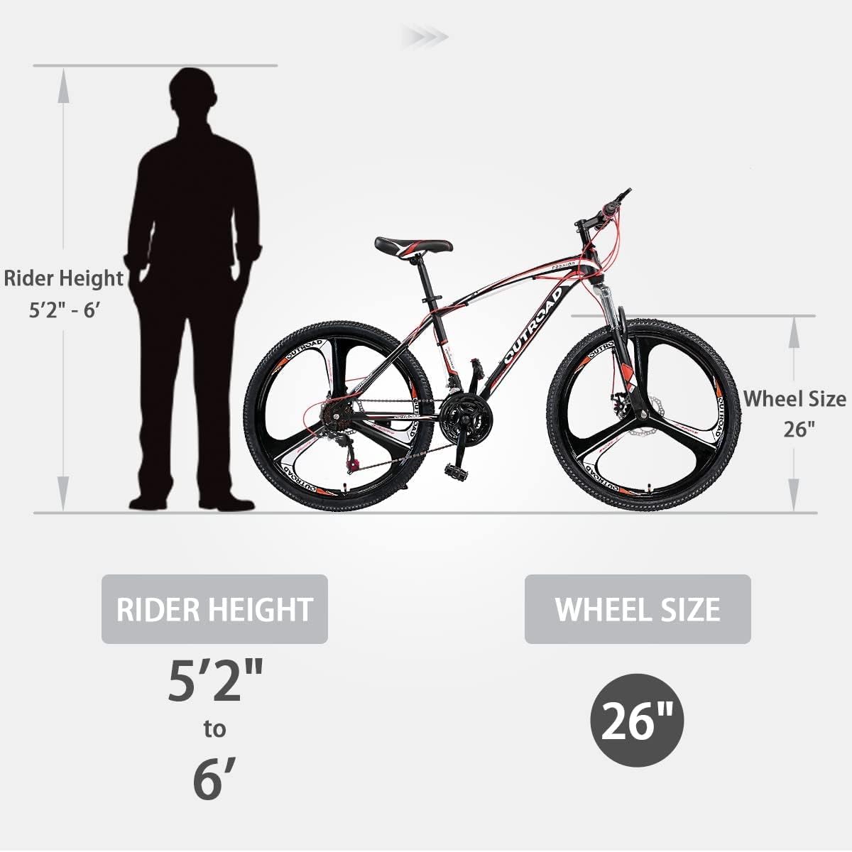 26 Inch Mountain Bike for Adults - Lightweight Aluminum Frame, 21-Speed Gears with Dual Disc Brakes - Lock-Out Suspension Fork & Durable Wheels - Perfect for Trail Riding, Commuting & Outdoor Adventures (Men & Women)