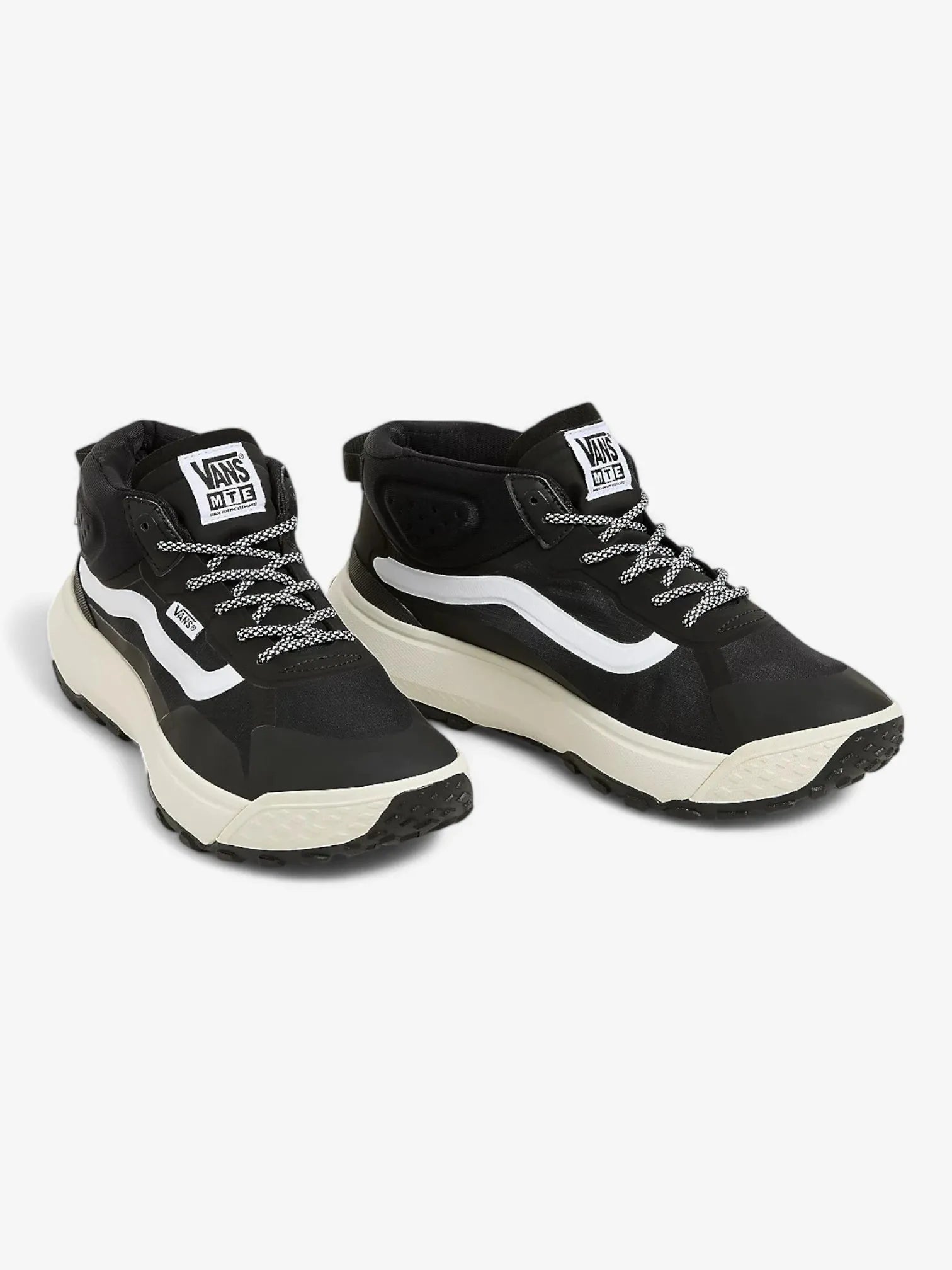 Vans Mte Crosspath Mid Sneakers - Black & White Waterproof Hiking Shoes for Men & Women | Outdoor Adventure, Trail Running & Casual Wear