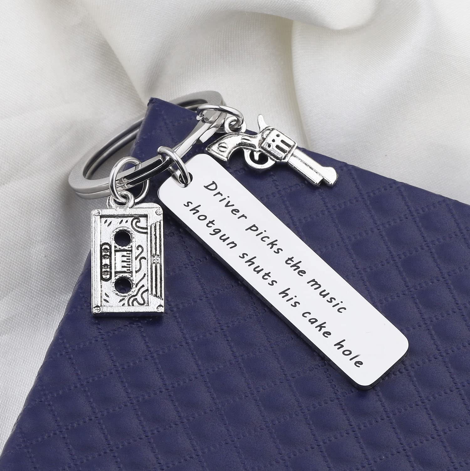 Bobauna Keychain - Inspirational Gift for Music Lovers & Drivers - Funny Shotgun Driver Picks Keyring - Perfect for Car Keys, Gifts & Fan Merchandise - Great for Road Trips & Music Enthusiasts