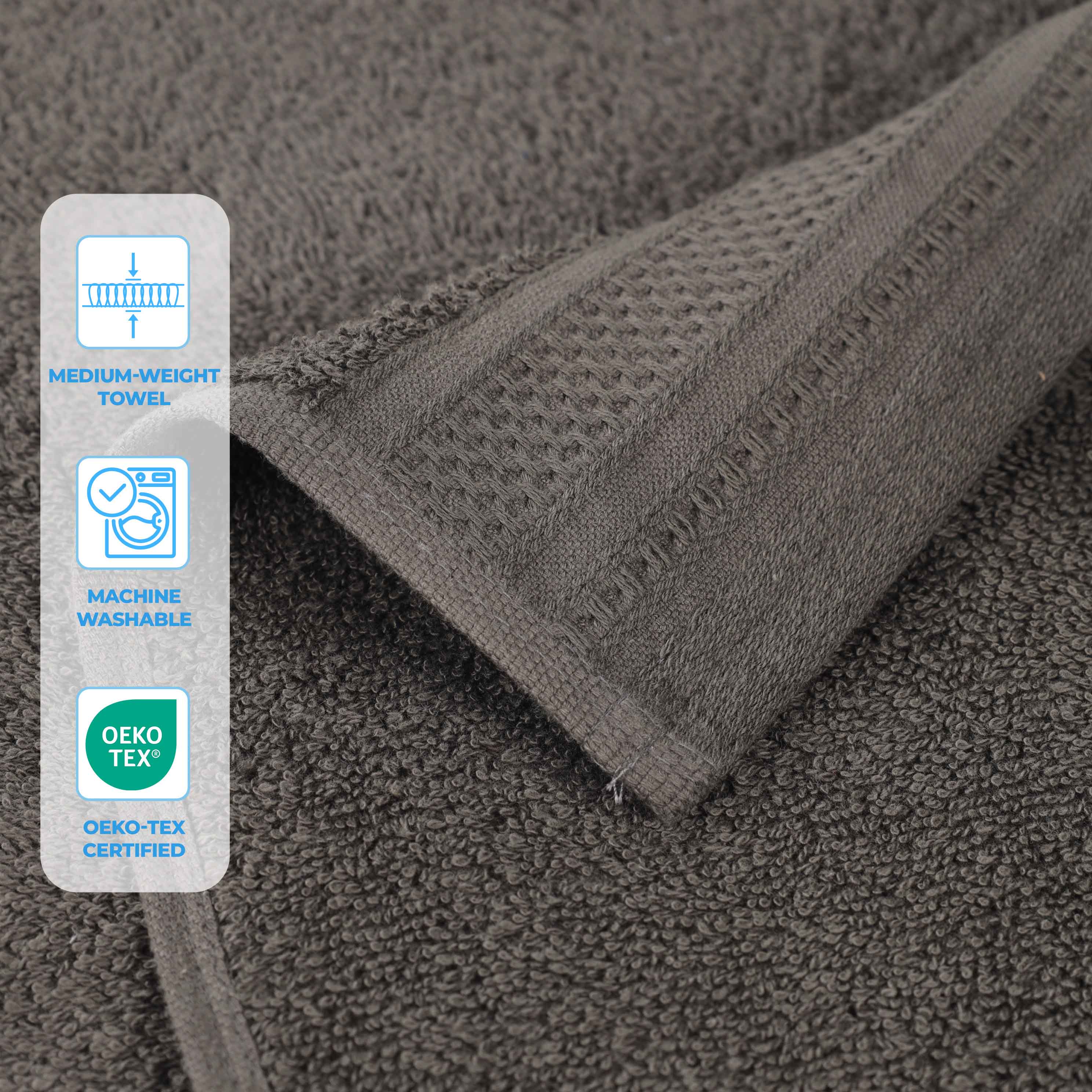 Premium Honeycomb Waffle Weave Cotton Bath Towels Set of 4 - Ultra Soft & Absorbent Luxury Bathroom Towels for Spa, Hotel, and Home Use