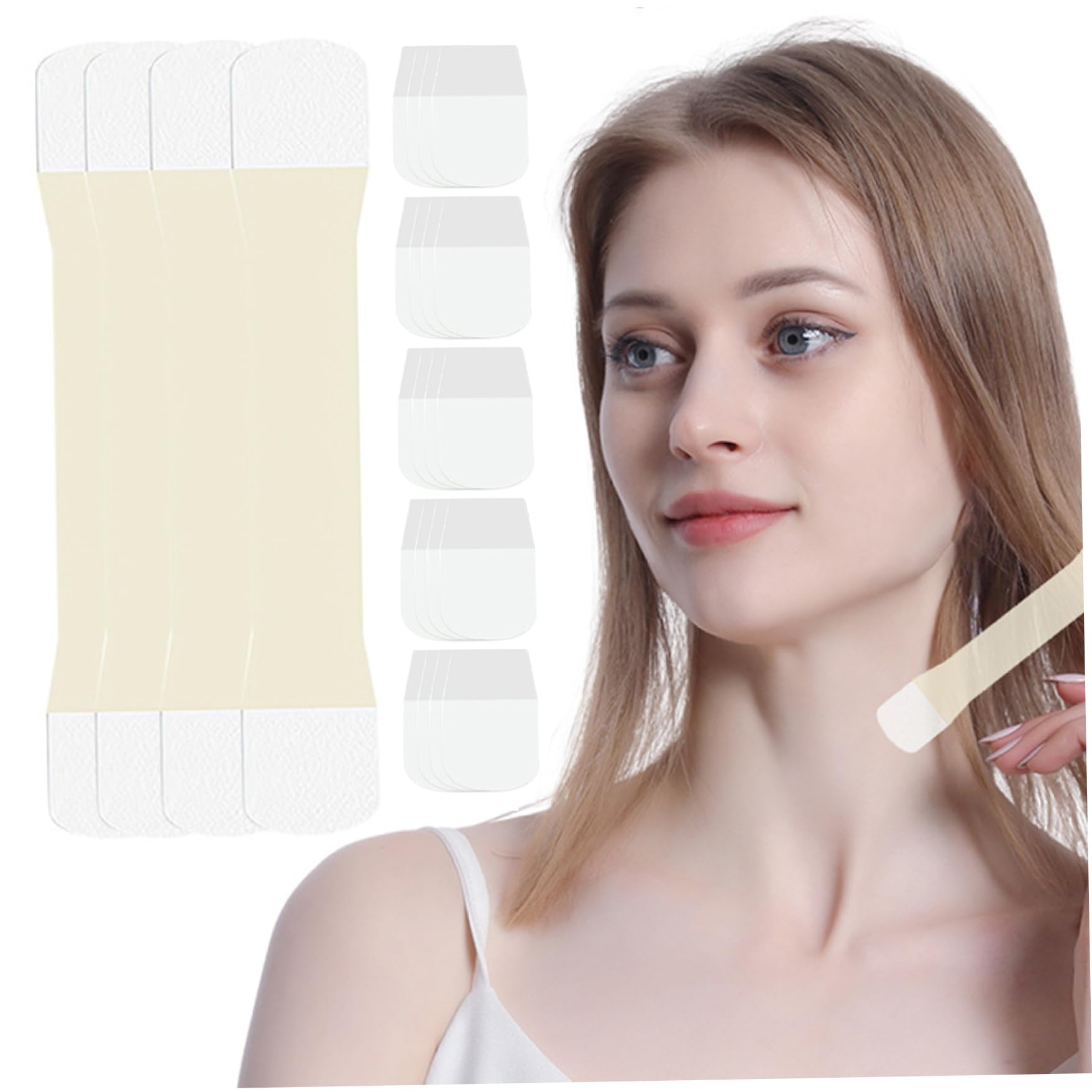 **Neck Lift Tape - Invisible Anti-Wrinkle Neck Firming Tape with 20 Replacement Pads, Strong Adhesion for Neck Lifting & Tightening - Perfect for Special Occasions, Photos & Daily Skin Care**
