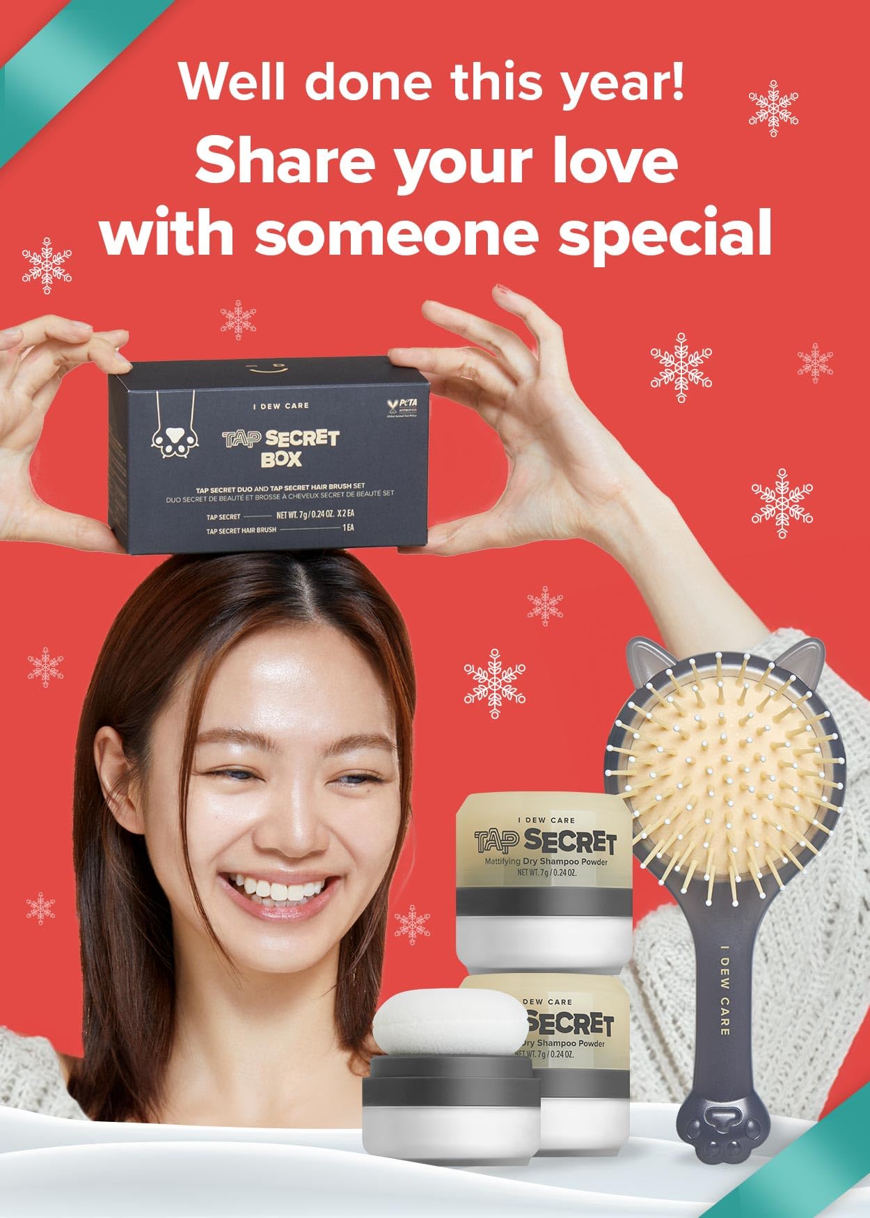 I DEW CARE Dry Shampoo & Korean Skincare Set - Vitamin Glow Pack for Hair & Face Care