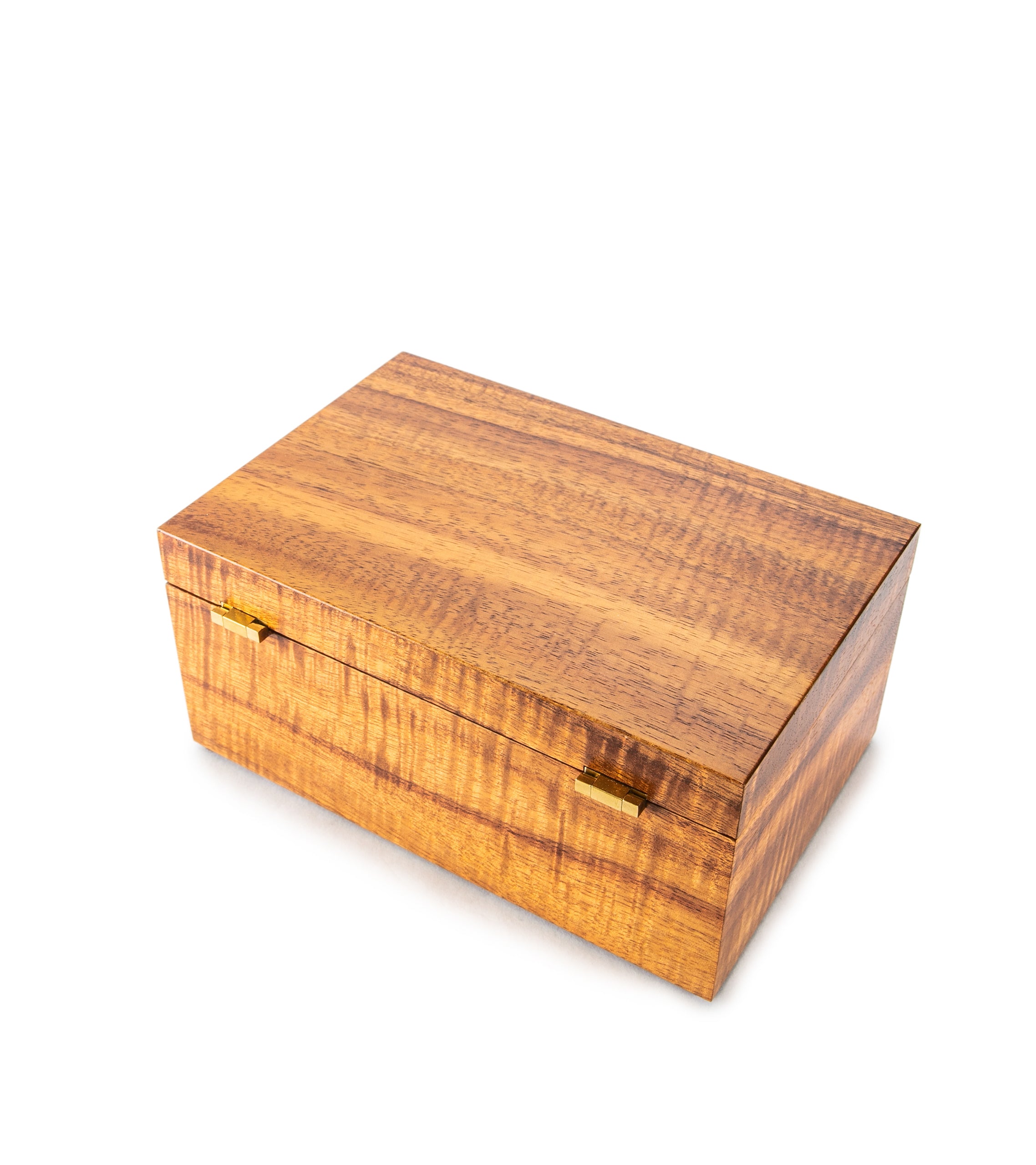 Premium MacArthur Koa Wood Jewelry Box with Removable Tray - Medium Size | Handcrafted Hawaiian Gift for Women | Perfect for Organizing Rings, Necklaces & Keepsakes