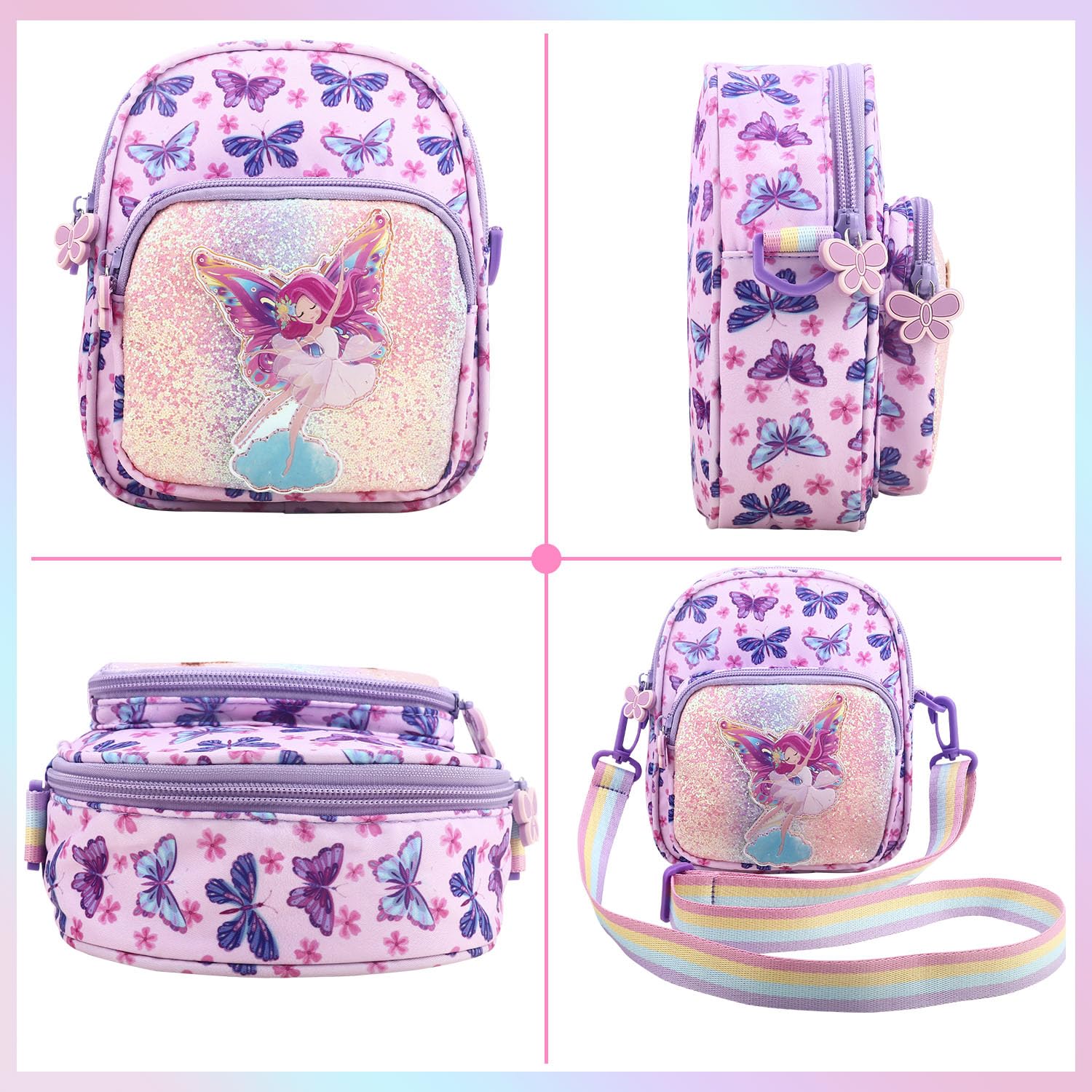 **Kids Crossbody Bag for Girls Age 3-12 - Cute & Durable Purse for Little Girls, Perfect for School, Travel & Birthday Gifts**