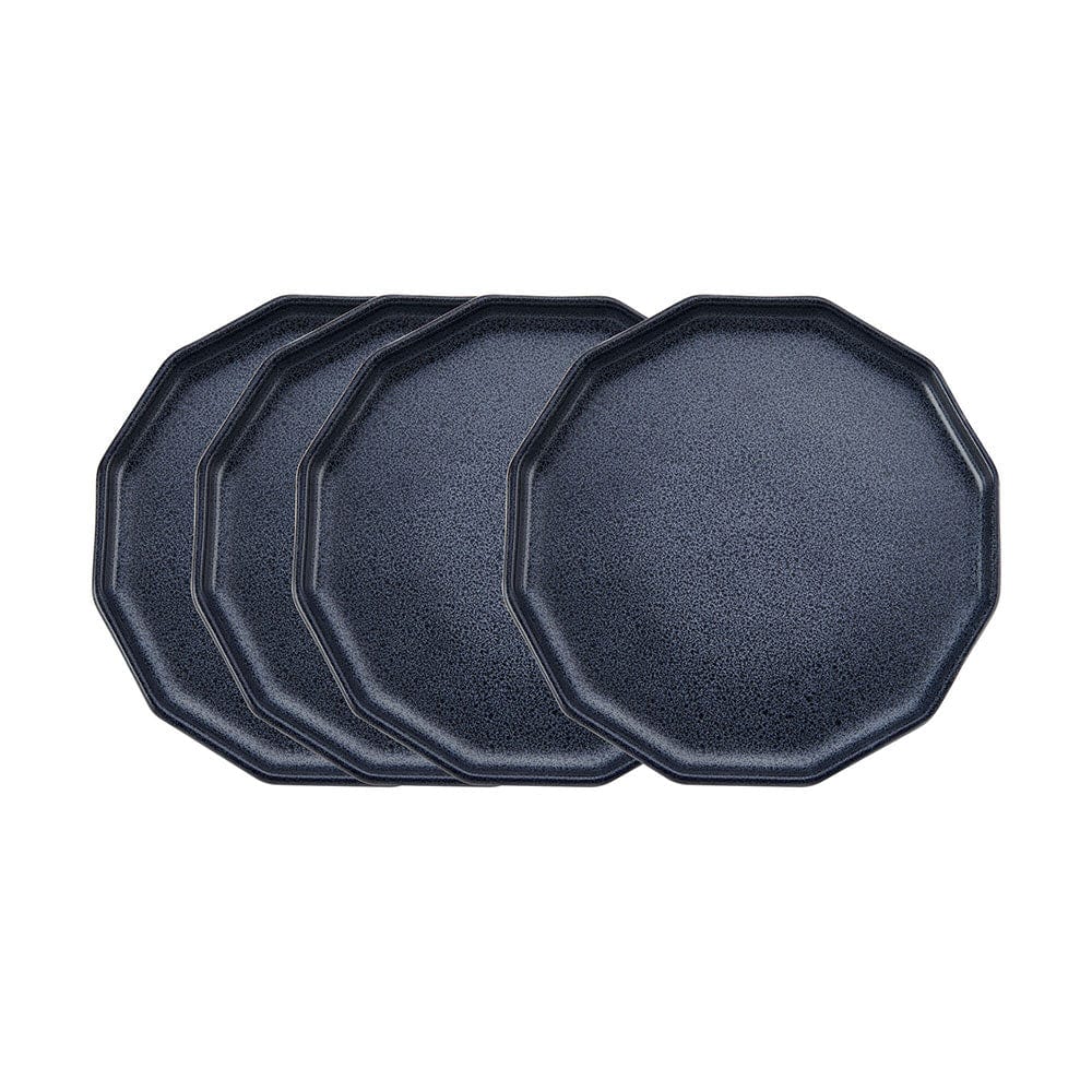 Luxor Blue Set of 4 Salad Plates - Elegant Dinnerware for Salads, Appetizers & Desserts - Perfect for Parties, Weddings & Everyday Dining