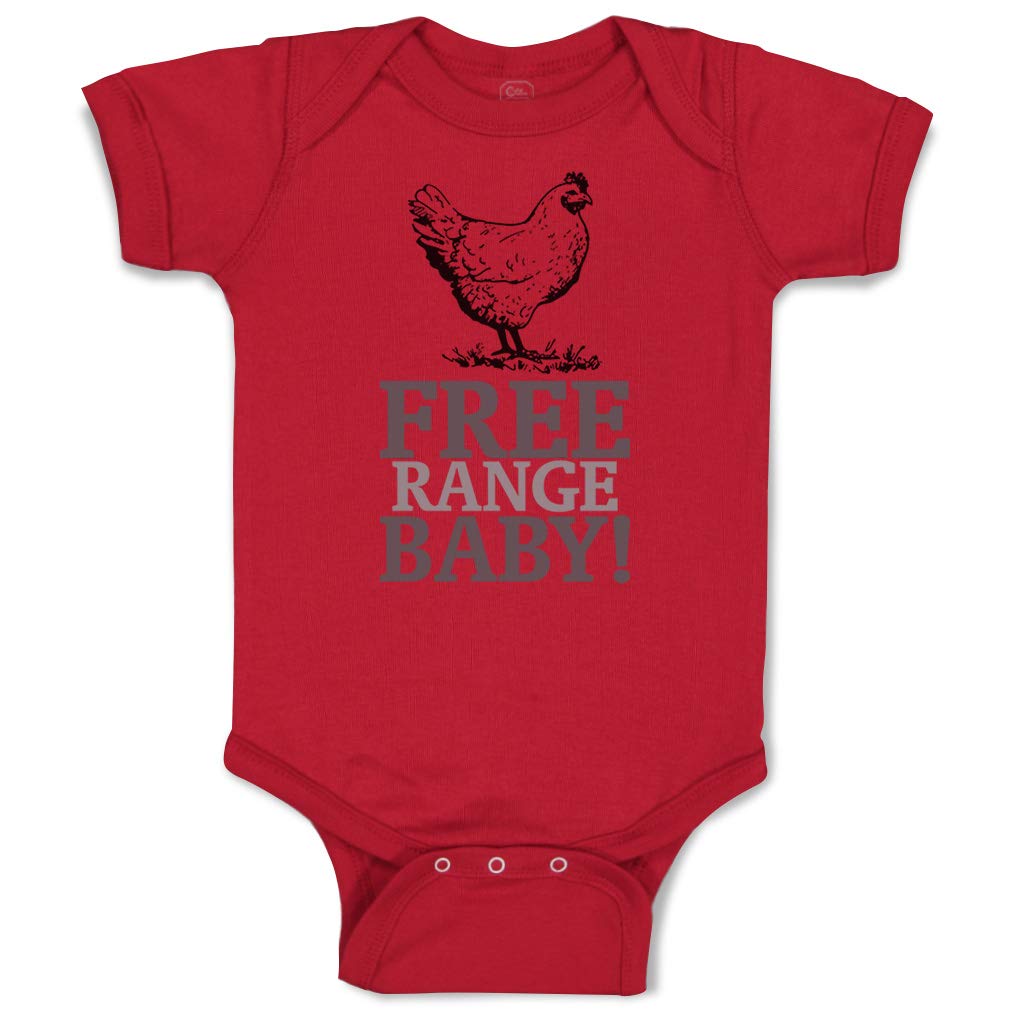 Custom Baby Bodysuit - Free Range Baby Chicken Farm Cotton Onesie for Boys & Girls | Soft Organic Cotton Infant Romper for Playdates & Farm Visits