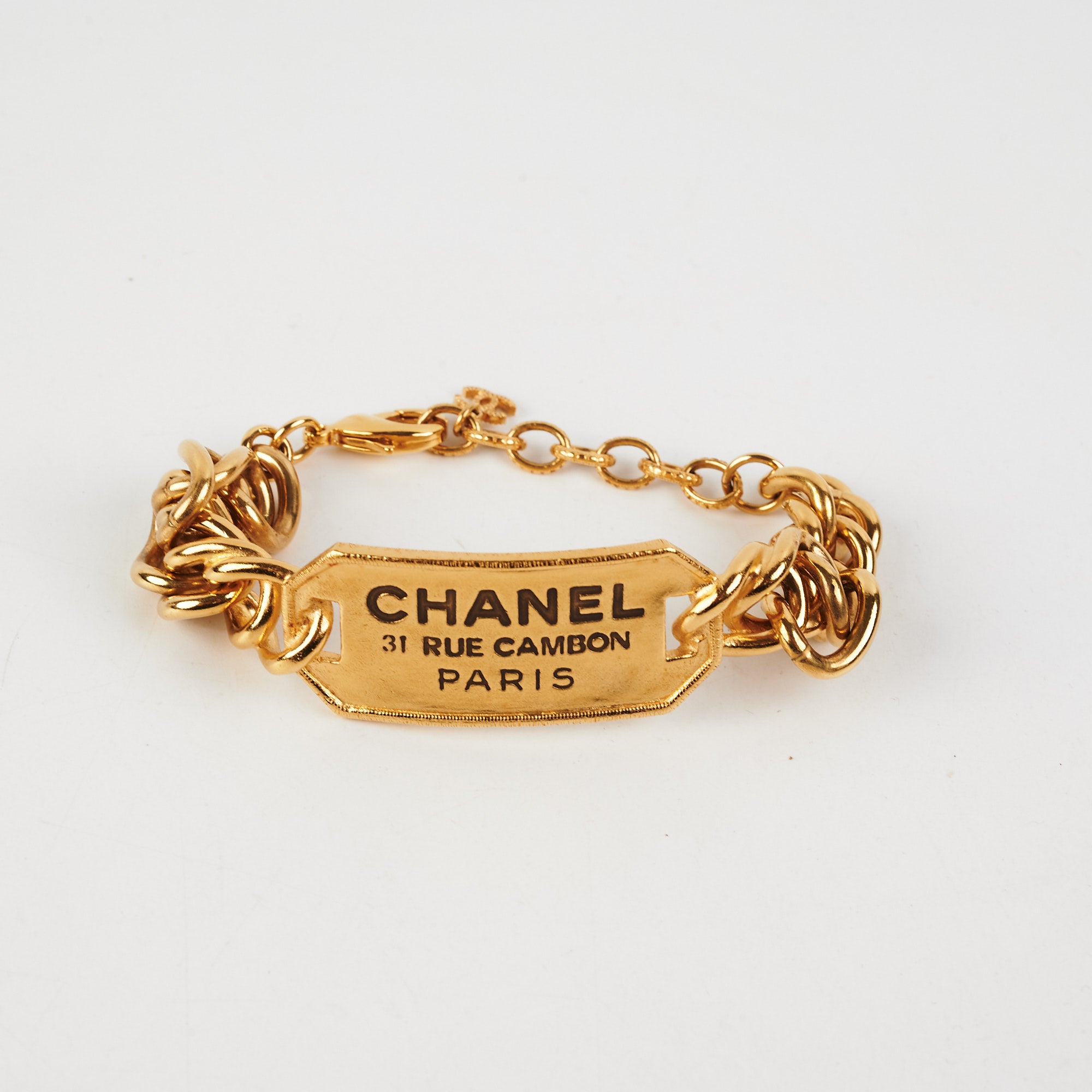 Chanel Gold Plated Costume Jewelry Bracelet - Elegant Fashion Accessory for Women, Perfect for Parties & Special Occasions