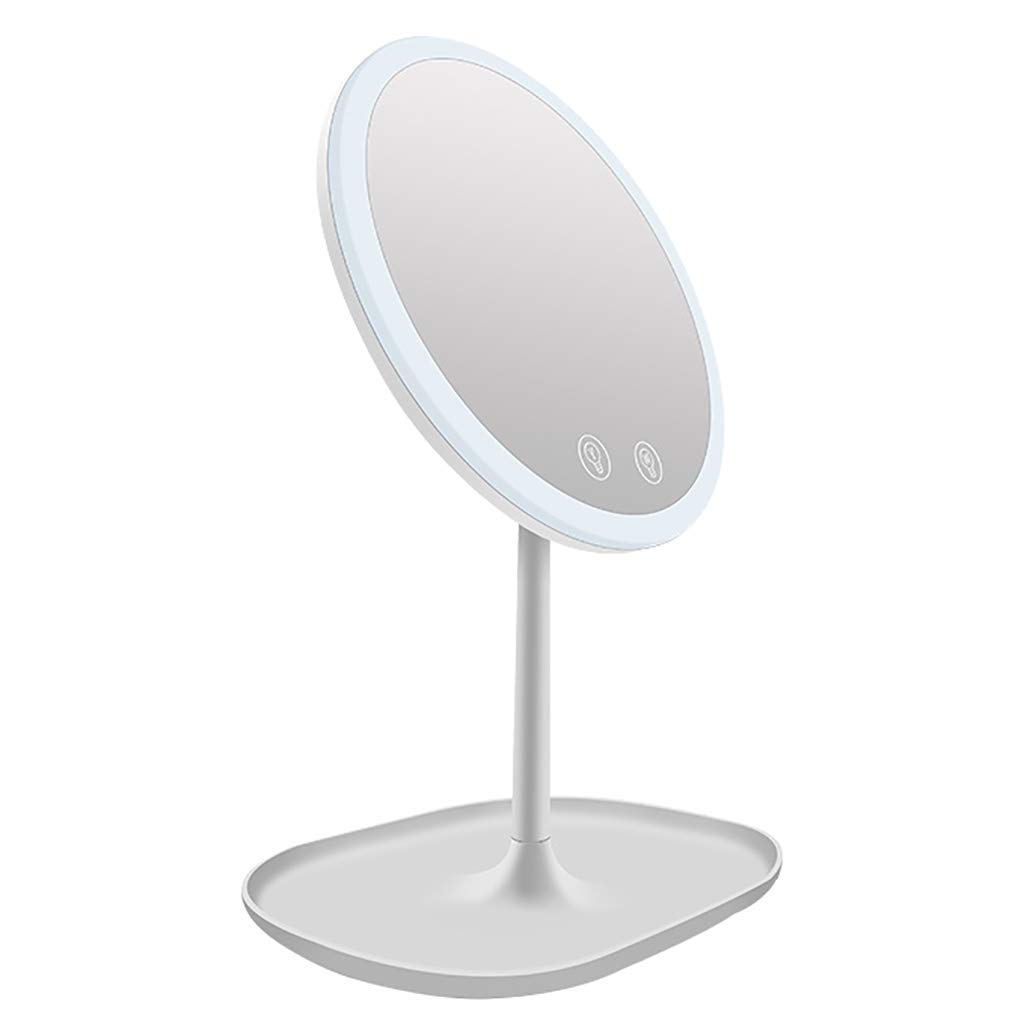 10X Magnification LED Makeup Mirror with Touch Screen, USB Rechargeable & Dimmable Light - 3 Color Temperatures for Perfect Makeup Application - Ideal for Vanity, Bathroom Countertop & Travel