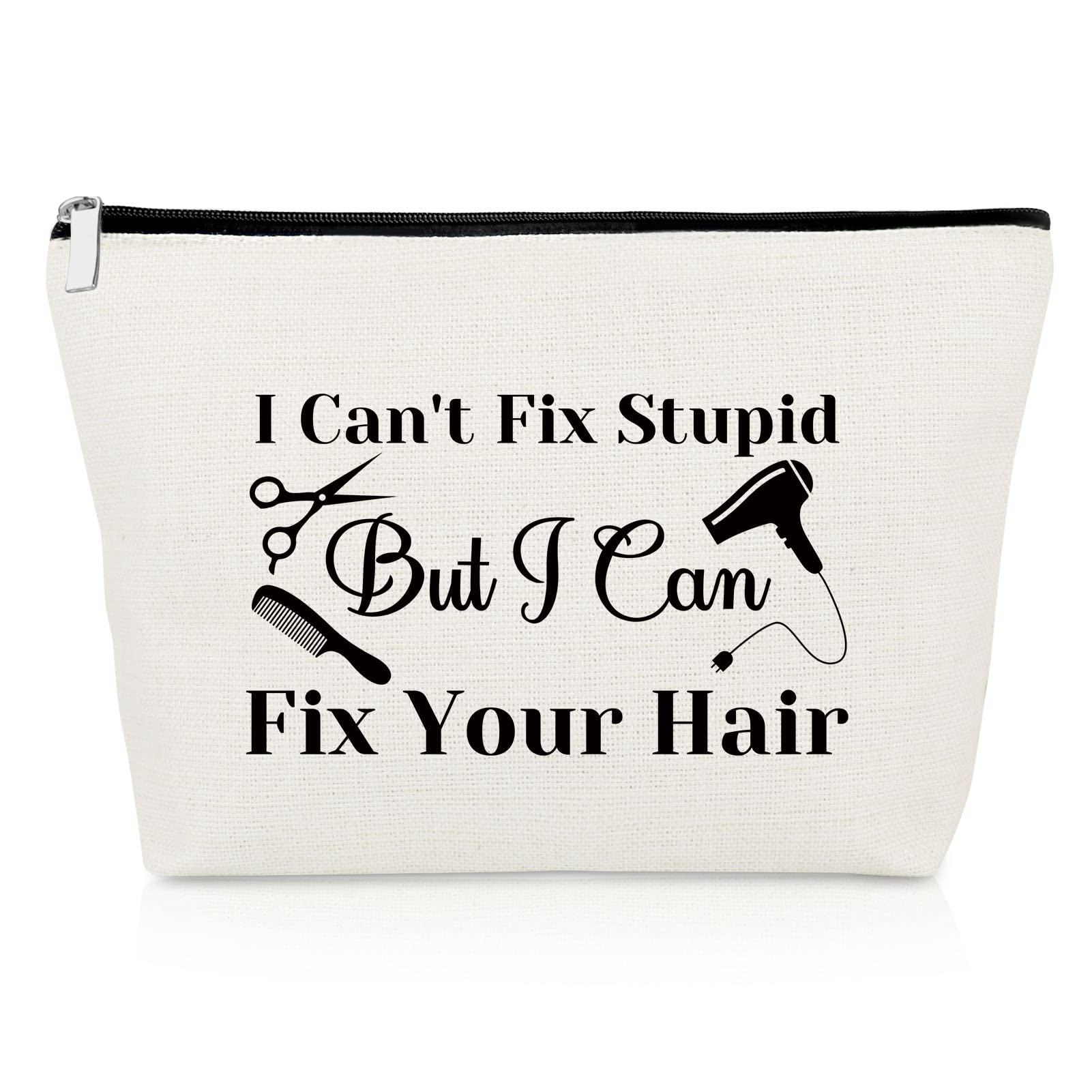 Funny Hair Stylist Gift Set - Makeup Bag & Cosmetic Pouch for Women | Perfect for Cosmetology Graduation, Salon Thank You Gifts, Retirement Presents & Friendship Tokens | Great for Daily Use, Travel & Professional Styling