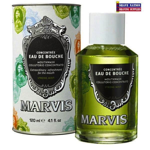 Marvis Strong Mint Mouthwash for Fresh Breath - Alcohol-Free Fluoride Mouth Rinse for Daily Oral Care & Whitening | Ideal for Travel, Office & Post-Meet Refreshment