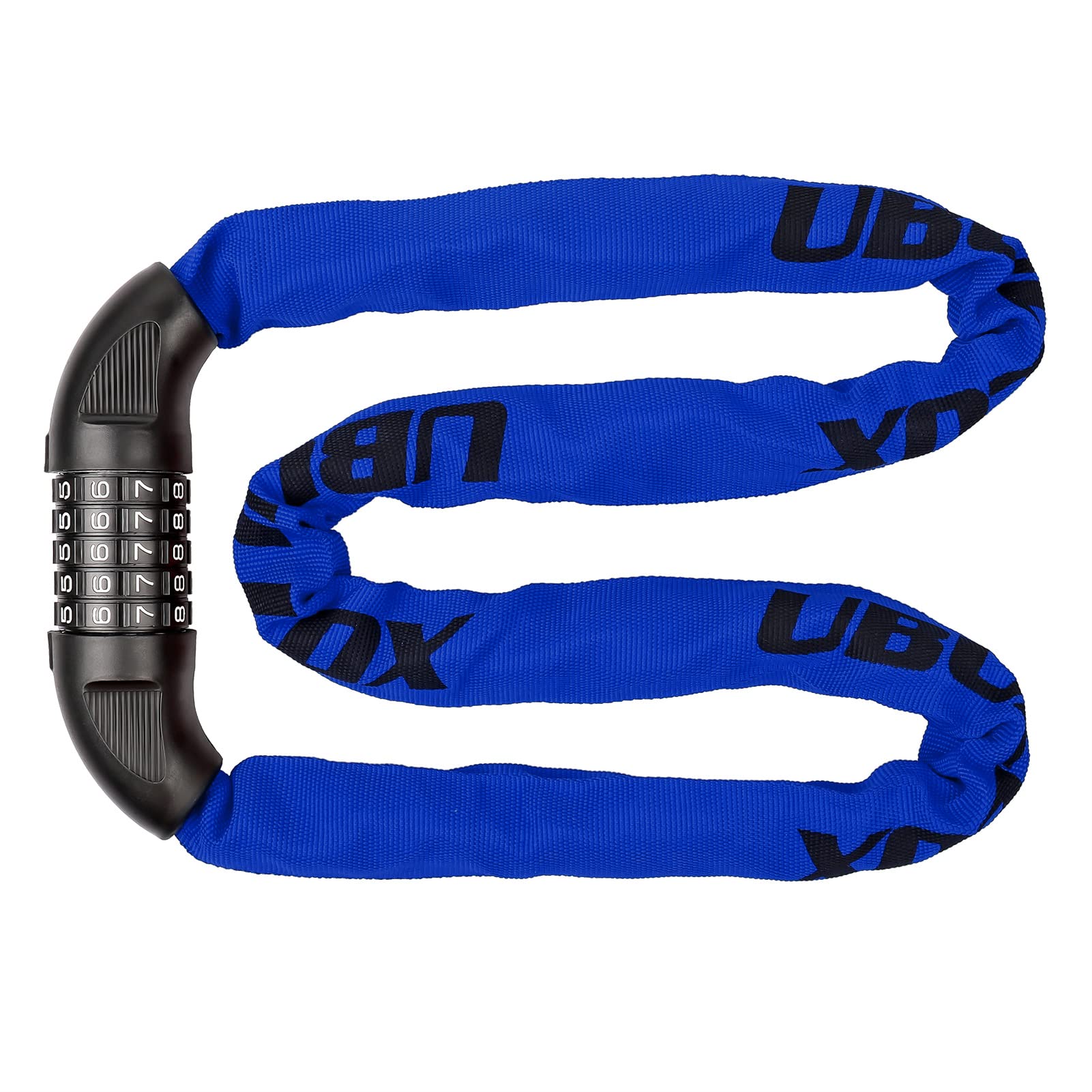 UBULLOX 3FT/4FT Heavy Duty Bike Chain Lock - 5-Digit Resettable Combination Anti-Theft Bicycle Lock for Road Bikes, Mountain Bikes, Motorcycles & Scooters - Perfect for Commuting, Parking & Outdoor Use
