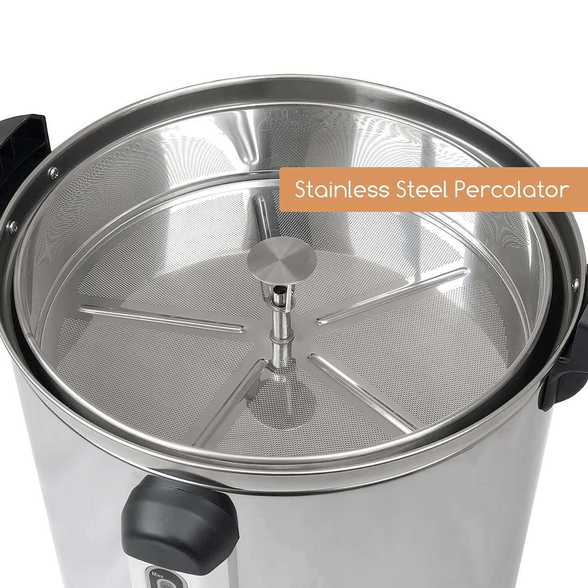 100-Cup XL Commercial Coffee Urn - Stainless Steel Brewer for Catering & Events | Large Capacity Hot Beverage Dispenser