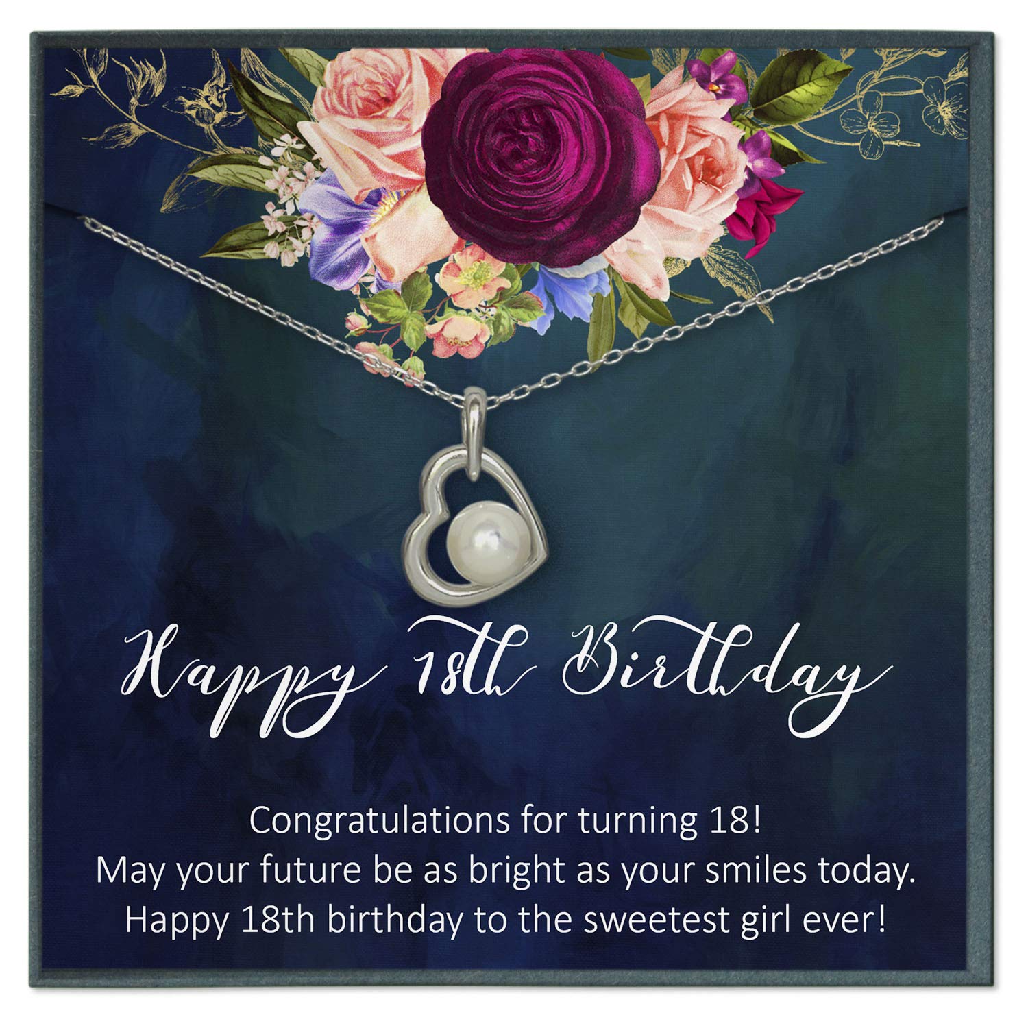 18th Birthday Gifts for Girls - Elegant 18th Birthday Necklace for Teen Girls | Perfect 18 Year Old Birthday Present for Daughter, Sister & Best Friend | Great for Graduation, Sweet 16 & Coming of Age Celebrations