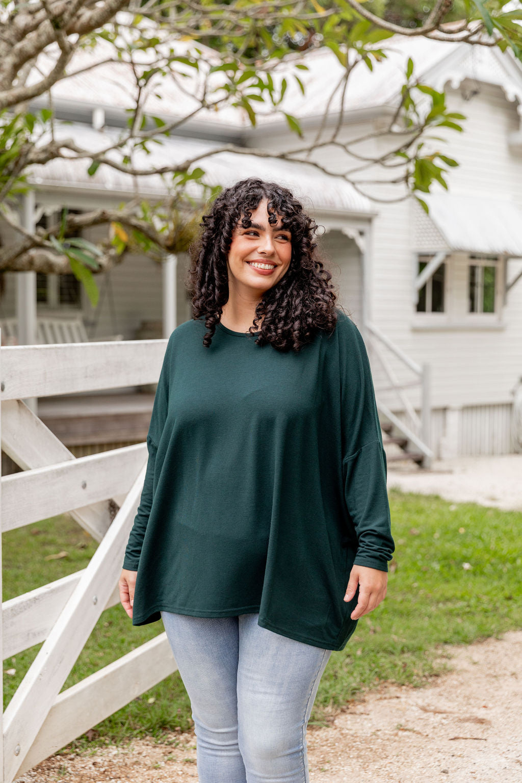 Stylish Harlow Knit Top in Forest Green - Soft & Comfortable Women's Casual Sweater for Everyday Wear | Perfect for Fall & Winter Outfits