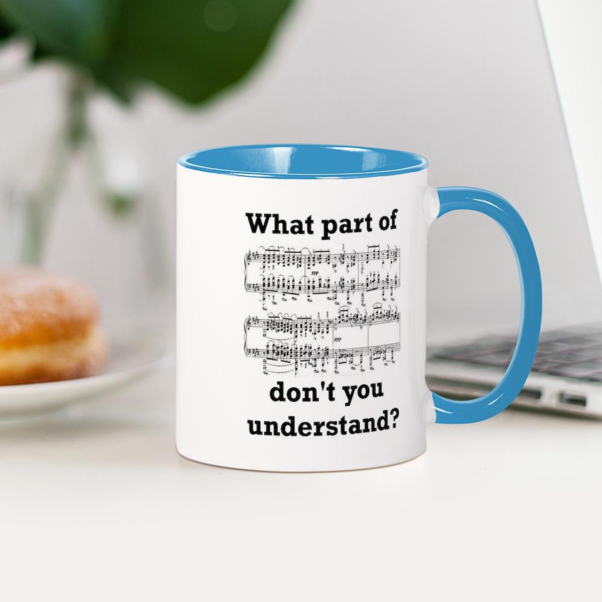 The Musician Mug - 11 oz (325 ml) Ceramic Coffee Cup with Handle - Perfect Gift for Music Lovers, Teachers & Coffee Enthusiasts - Ideal for Home, Office & Studio Use