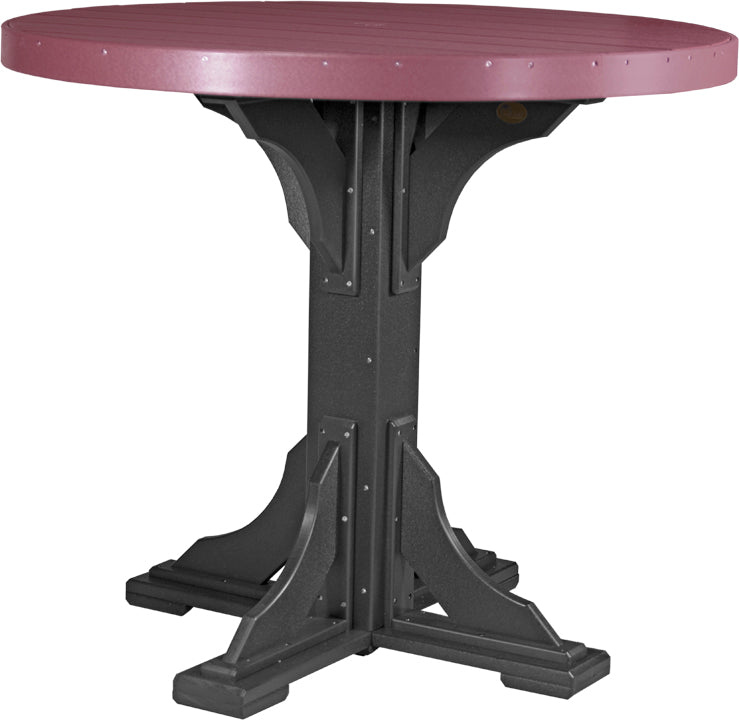 LuxCraft 4-Foot Round Dining Table Set - Perfect for Small Spaces, Kitchens & Outdoor Patios