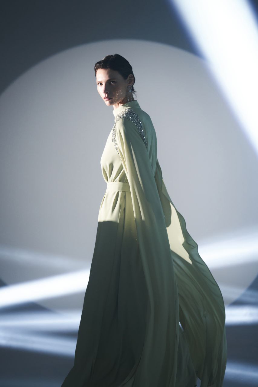 Luxury Beaded Abaya Gowns for Women - Elegant Cape Sleeve Evening Dresses for Special Occasions, Weddings & Formal Events