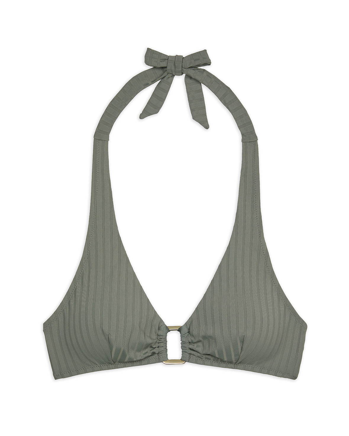 Sexy Ribbed Halterneck Bikini Top for Women - Comfortable & Supportive Swimwear for Beach, Pool & Summer Vacations