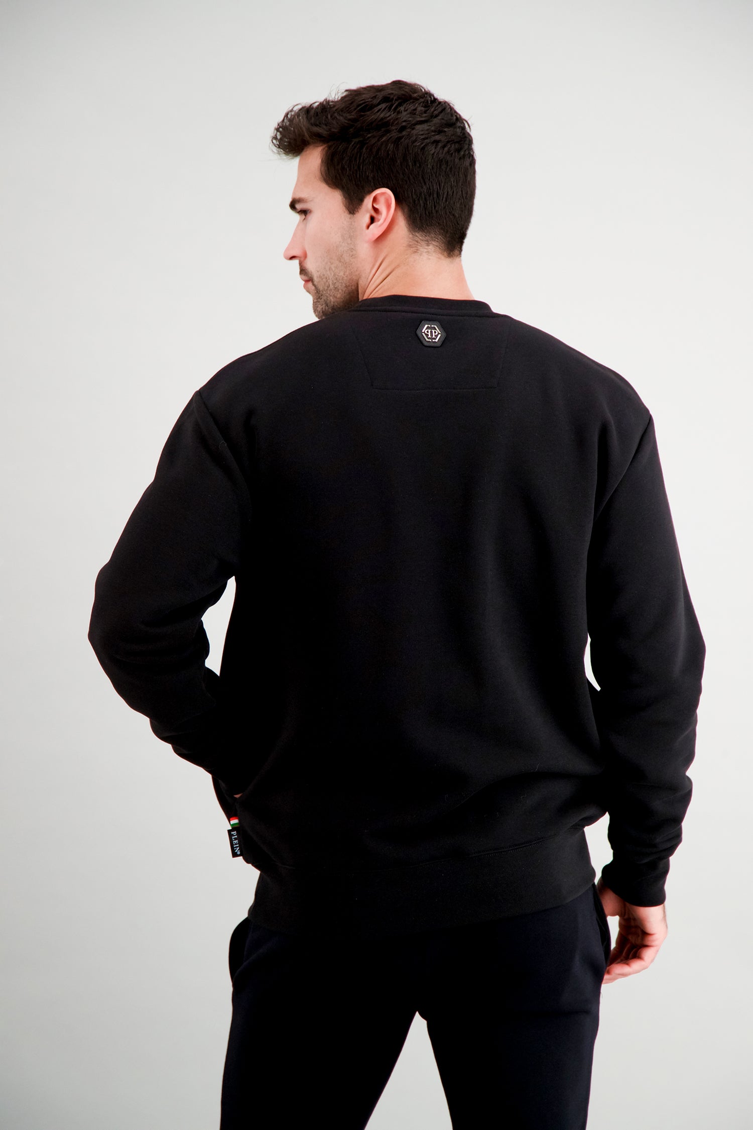 Philipp Plein Black Long Sleeve Signature Sweatshirt for Men - Stylish Casual Pullover for Streetwear & Everyday Outfits