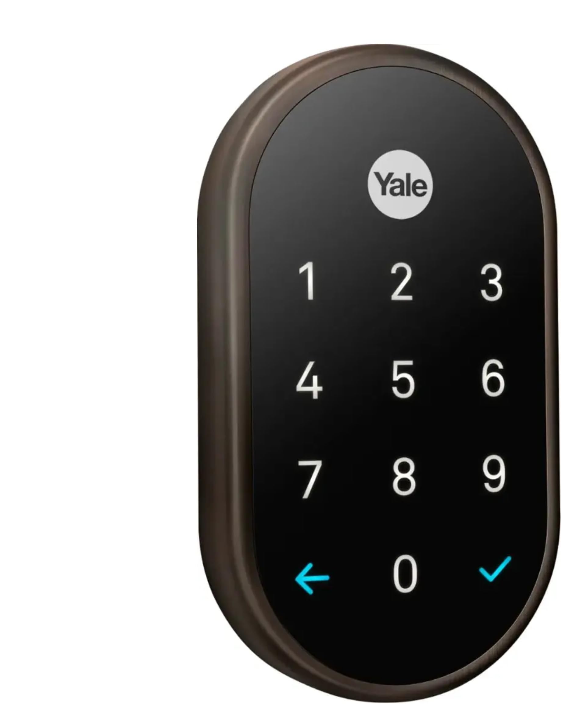 Google Nest x Yale Smart Lock - Keyless Entry Deadbolt with Tamper-Proof Keypad - Oil Rubbed Bronze Finish (Renewed) - Perfect for Home Security & Smart Door Access