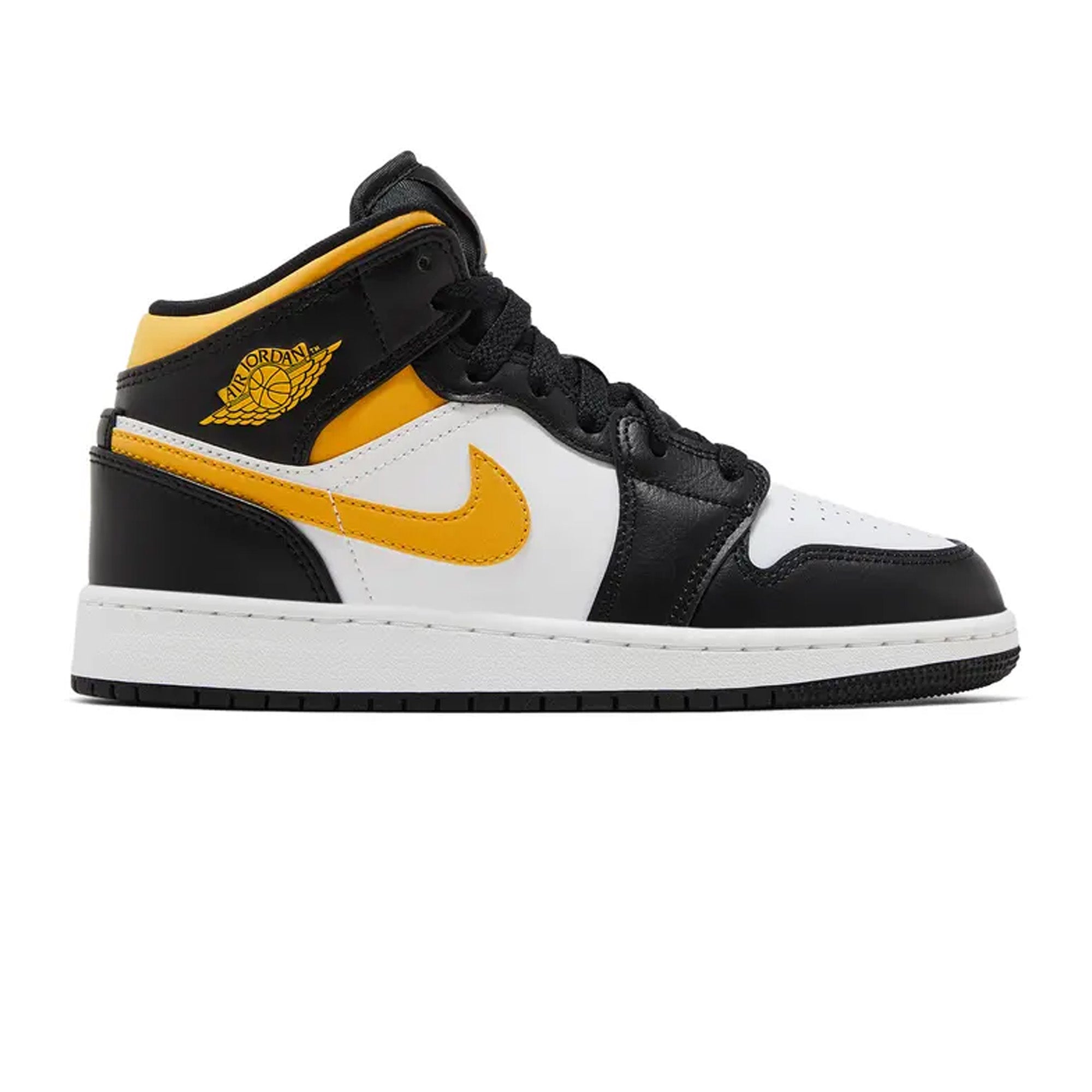 Air Jordan 1 Mid 'Pollen Black' GS Sneakers - Kids Basketball Shoes for Boys & Girls - Perfect for School, Sports & Casual Wear