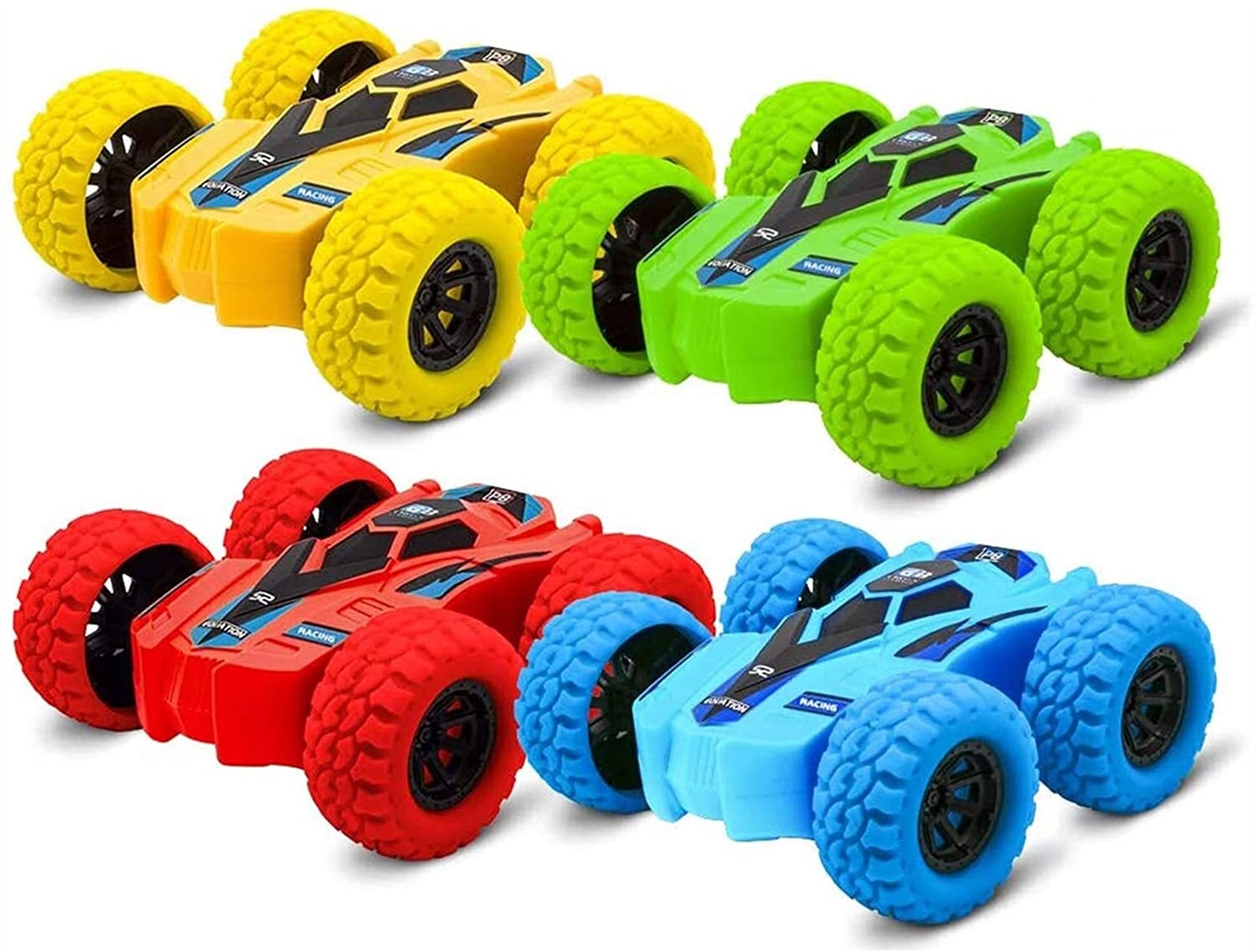 WJJ Educational Inertia Powered Toy Cars - Double-Sided Friction Model Vehicles for Kids STEM Learning | Fun Science Toys for Classroom, Birthday Gifts & Pretend Play