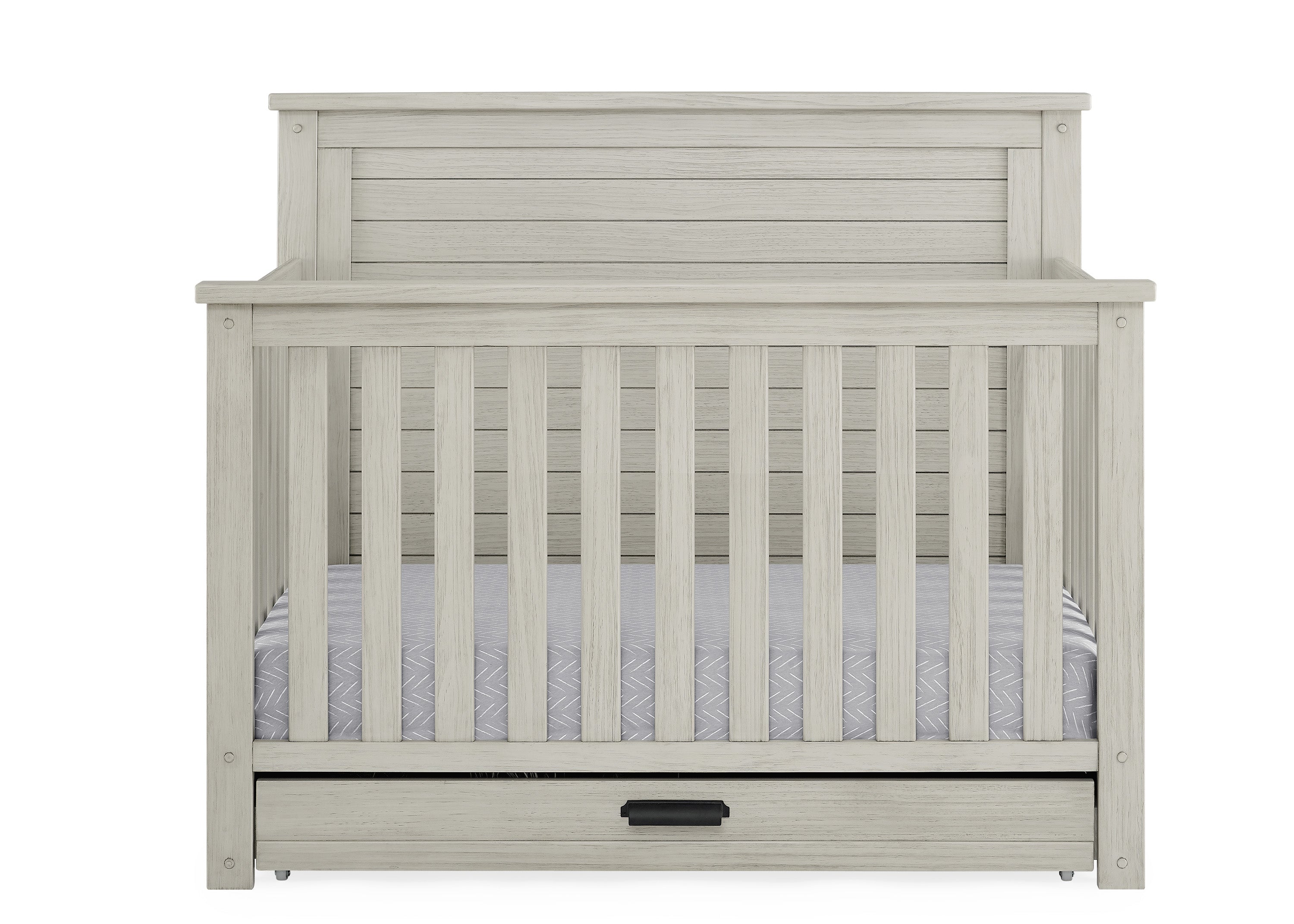 Caden 6-in-1 Convertible Baby Crib with Trundle Drawer - Nursery Bed Transforms to Toddler Bed, Daybed & Full-Size Bed - Perfect for Small Spaces & Growing Families