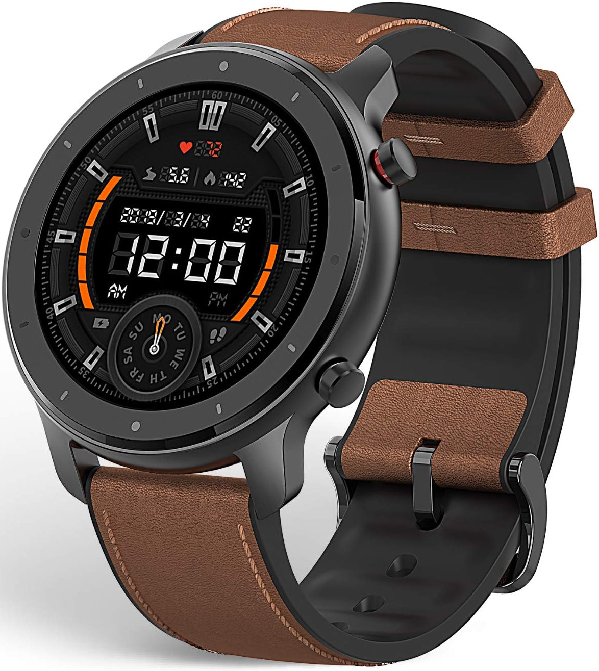 Amazfit GTR 47mm Smart Watch with Heart Rate Monitor, Sleep Tracking, 14-Day Battery Life - Fitness Tracker for Men & Women - Perfect for Running, Swimming & Daily Activity Tracking