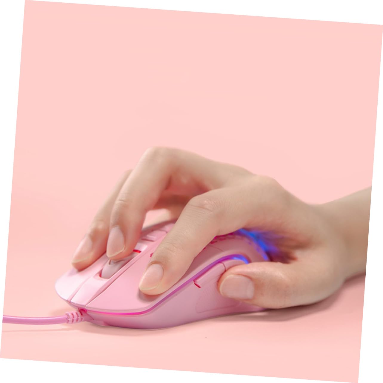 Yardenfun V9 Wired Gaming Mouse - Hollow Design, RGB Glowing, Ergonomic Computer Mouse for PC & Laptop - Perfect for FPS, MOBA Games & Office Work