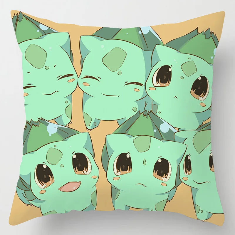 Pokemon Pillow & Cushion Covers - Soft Anime Character Bedding Decor for Kids Room, Gaming Chair, Sofa & Car Accessories