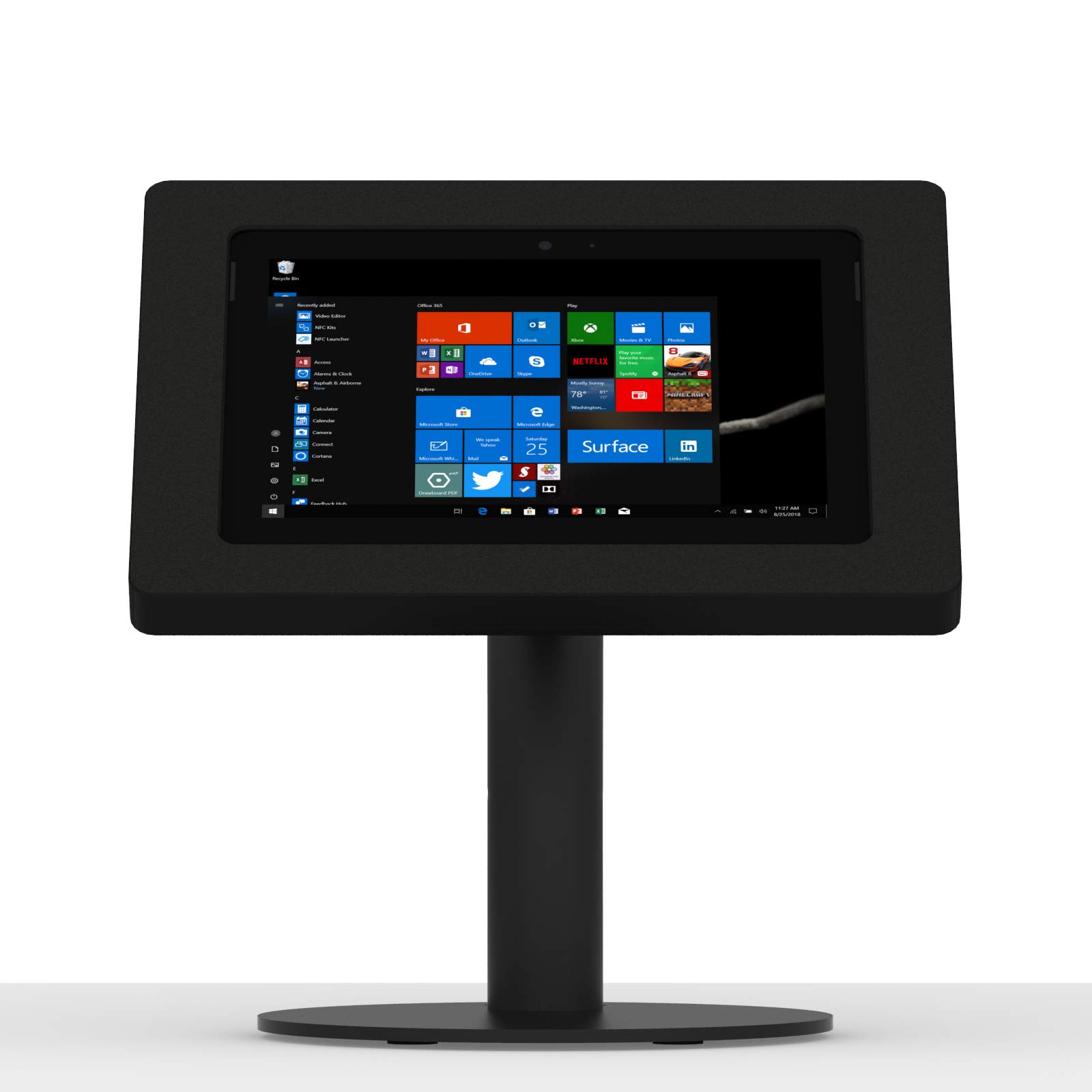 VidaMount Black Portable Tablet Stand for Surface Go 2 & iPad - Secure Kiosk Stand for POS, Interactive Displays & Commercial Use - Perfect for Retail Stores, Restaurants and Digital Signage