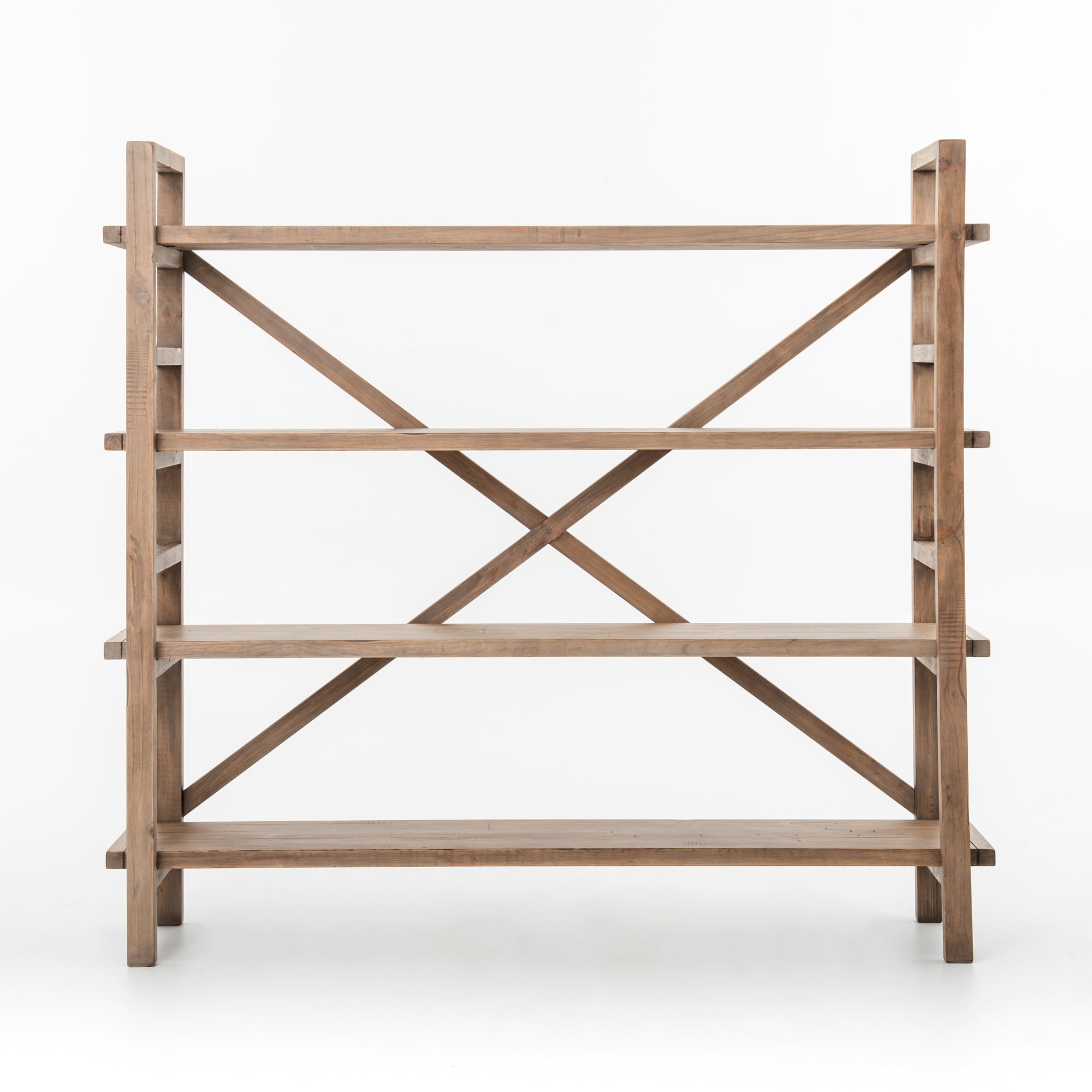 Modern Wooden Toscana Bookshelf - 5-Tier Storage Shelf for Living Room, Bedroom & Office - Rustic Home Decor & Organizer for Books, Plants & Display Items