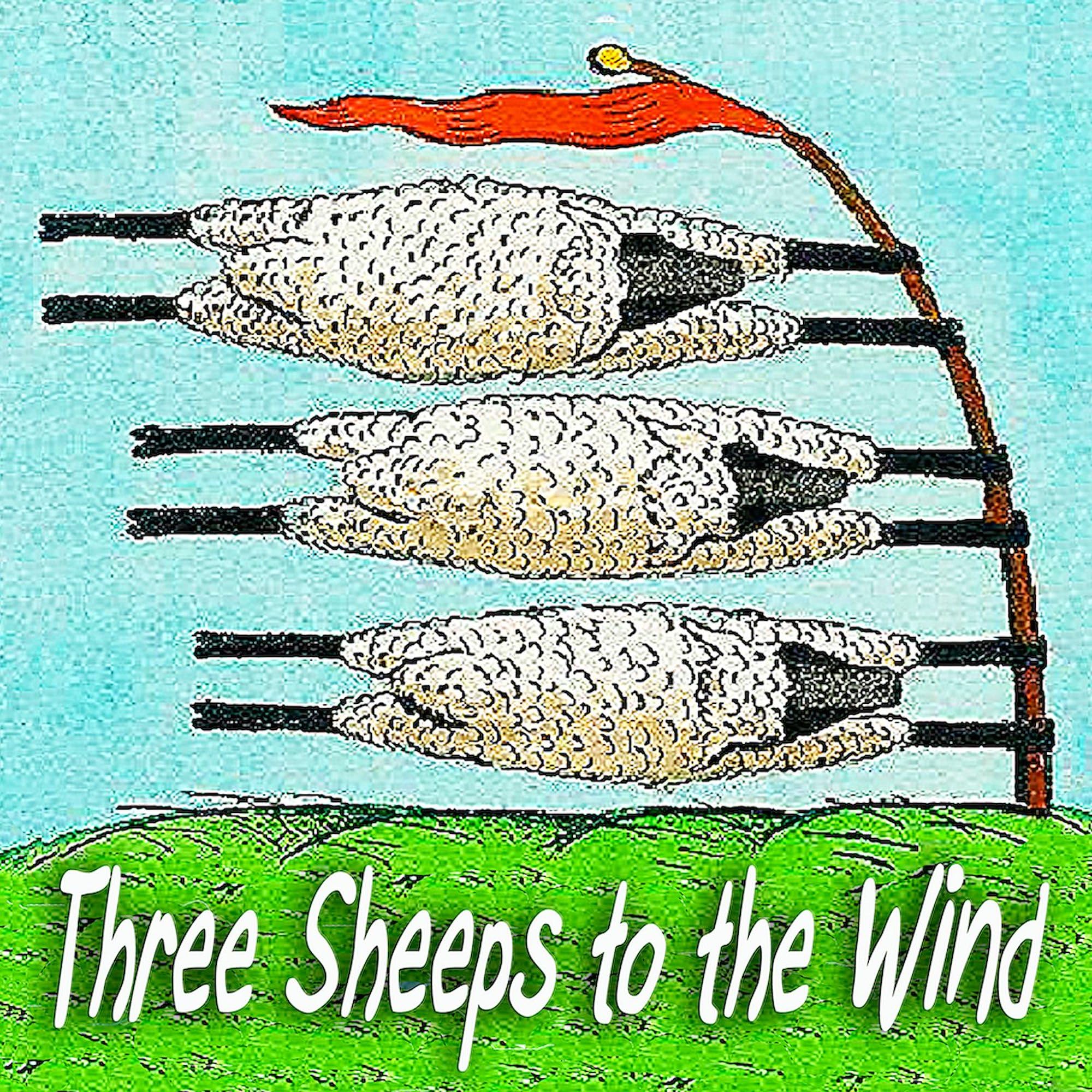 Three Sheeps To The Wind Tote Bag - Natural Canvas Reusable Shopping Bag for Groceries, Beach & Daily Use | Eco-Friendly Cotton Tote with Unique Design