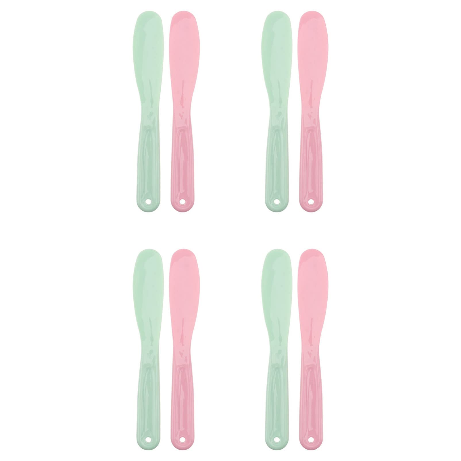 FRCOLOR 9-Piece Silicone Makeup Spatula Set - Small Cosmetic Scoops & Plastic Spoons for Foundation, Creams & Skincare - Perfect for Makeup Artists, Salons & Home Beauty Routines