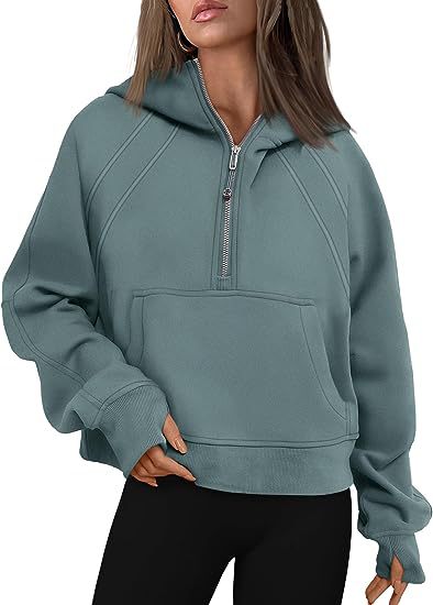 Women's Loose Fit Zip Up Hoodie with Pockets - Long Sleeve Pullover Sweatshirt for Fall & Winter | Casual Sportswear, Lounge Wear & Outdoor Activities
